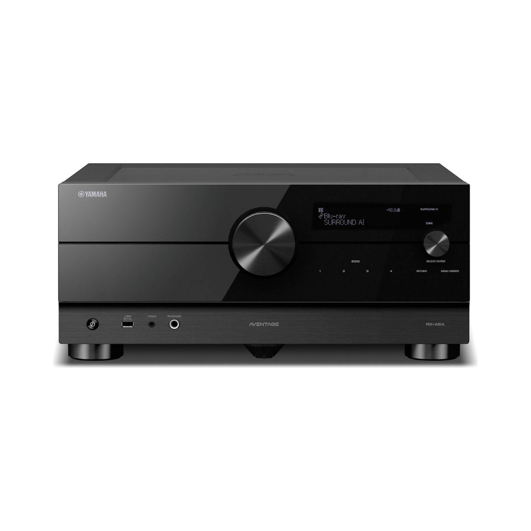 Yamaha Aventage RX-A6A 9.2 Channel 8K AV Receiver with Dolby Atmos & Wi-Fi - Premium Home Theater System for Movies, Music & Gaming