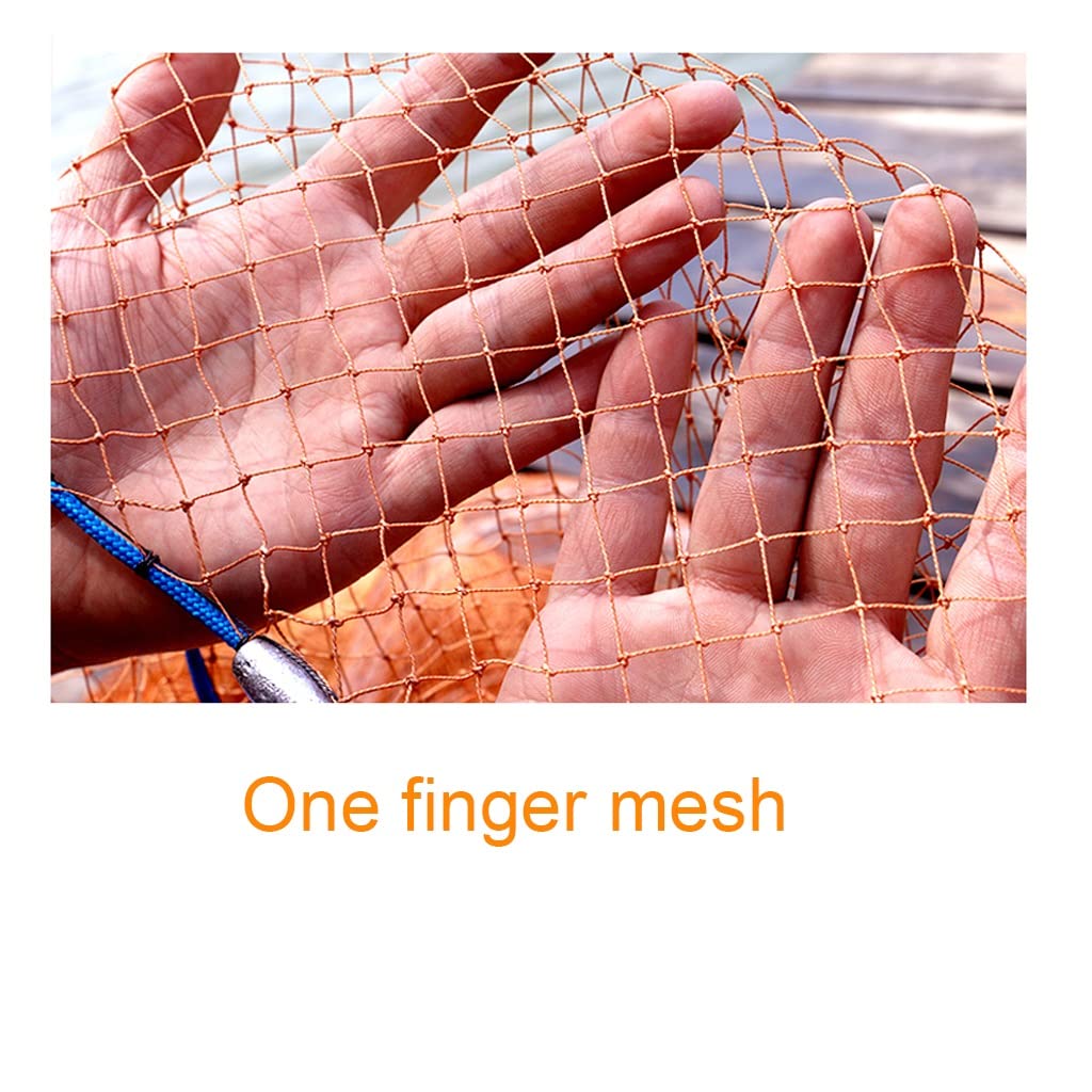Saltwater Fishing Cast Net - Durable Nylon Hand Throwing Fishing Net for Casting, Portable & Strong for Freshwater & Saltwater Fishing - Perfect for Beach, Pier, and Boat Fishing