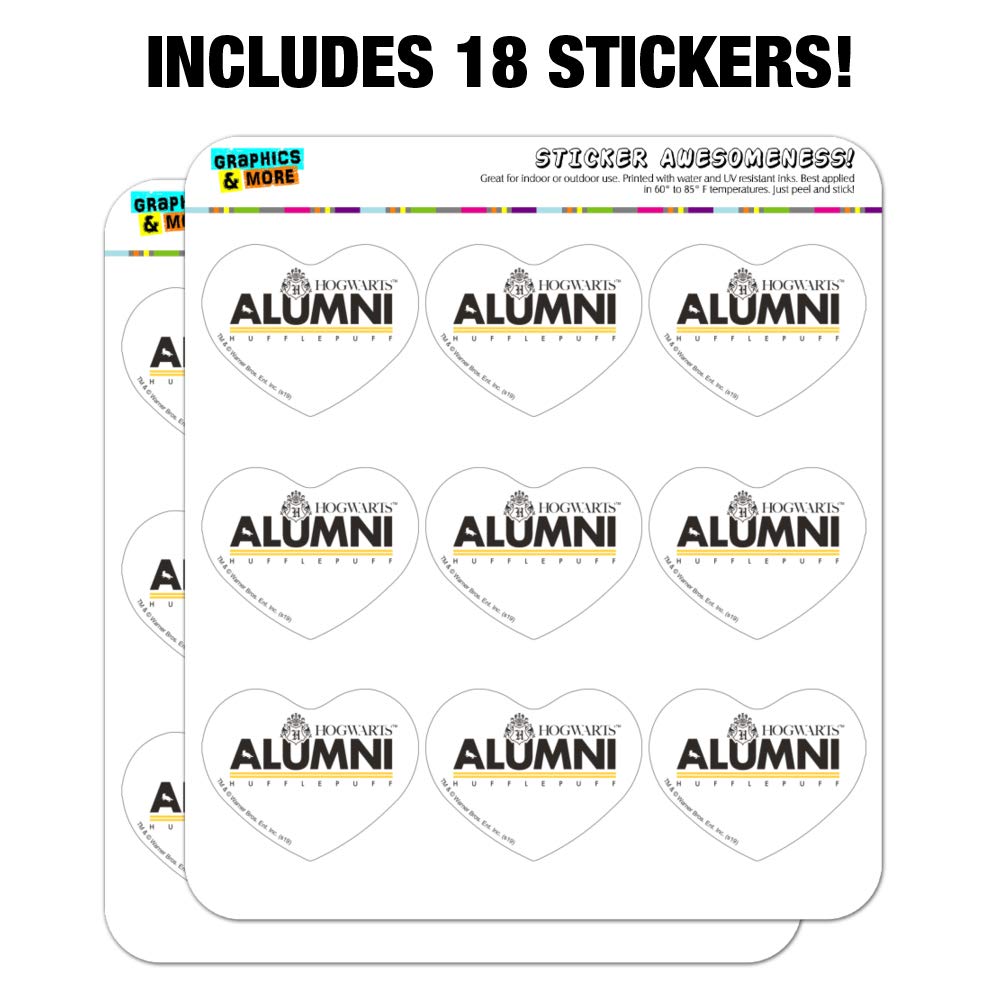 Harry Potter Hufflepuff Heart Shaped Planner Stickers - Scrapbook & Journal Decorative Stickers for DIY Crafts, Bullet Journaling, and Gift Wrapping