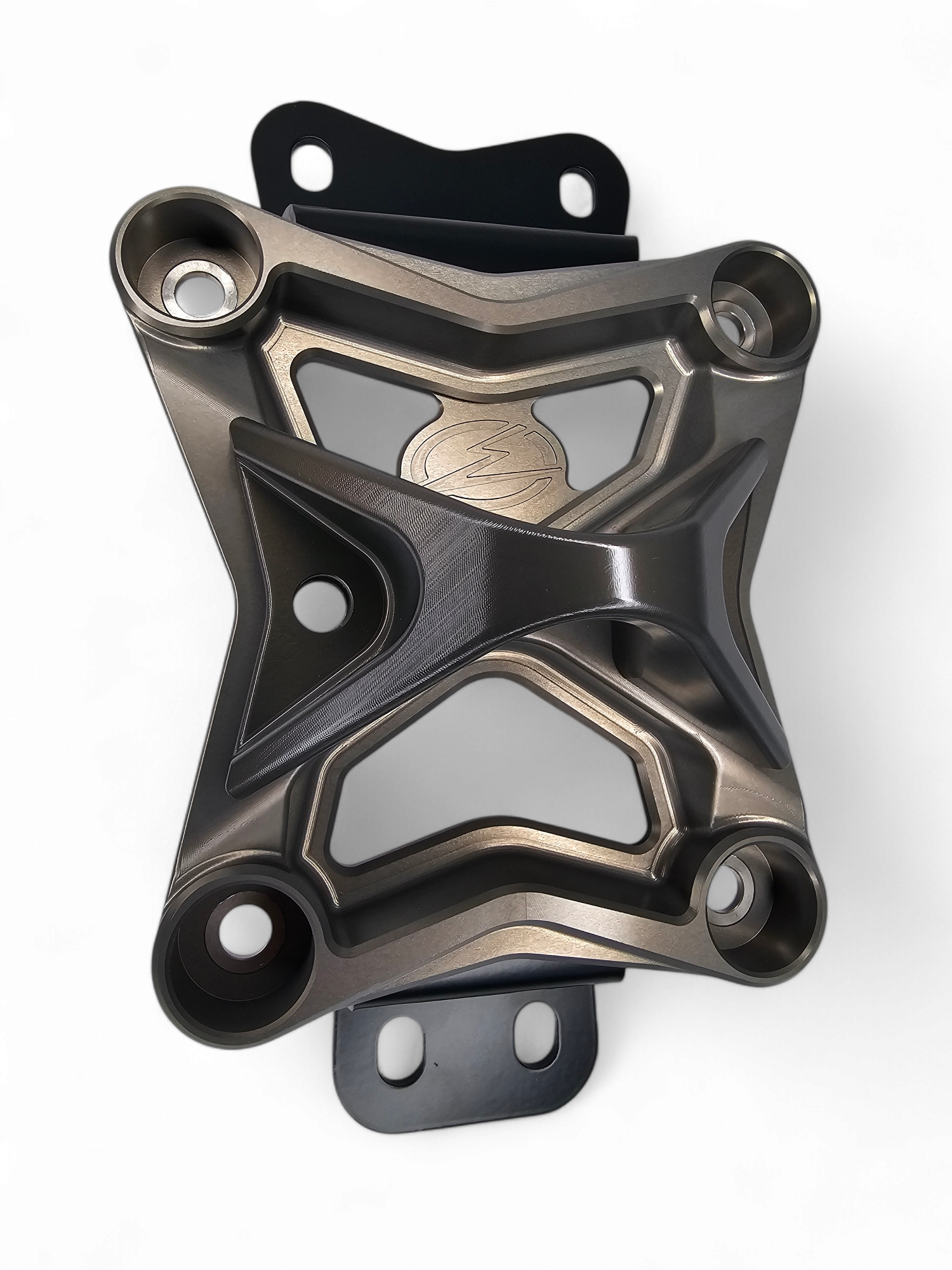 2022-2023 Can Am X3 10 Bolt Radius Rod Plate with Heavy Duty Pull Hook - Gun Metal RRP210015 - Off-Road UTV Accessory for Trail Riding & Dune Bashing