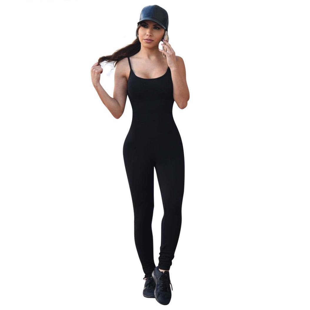 Bravetoshop Women's Sexy Scoop Neck Halter Romper Jumpsuit - Solid Color Tight Strap Playsuit for Summer Outfits, Beachwear & Nightclub Party
