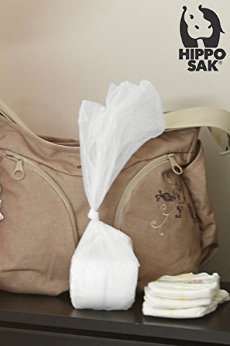 Hippo Sak Diaper Disposal Bags - 375 Count, White, Scented & Leak-Proof - Perfect for Diaper Pails, Travel & Nursery Use