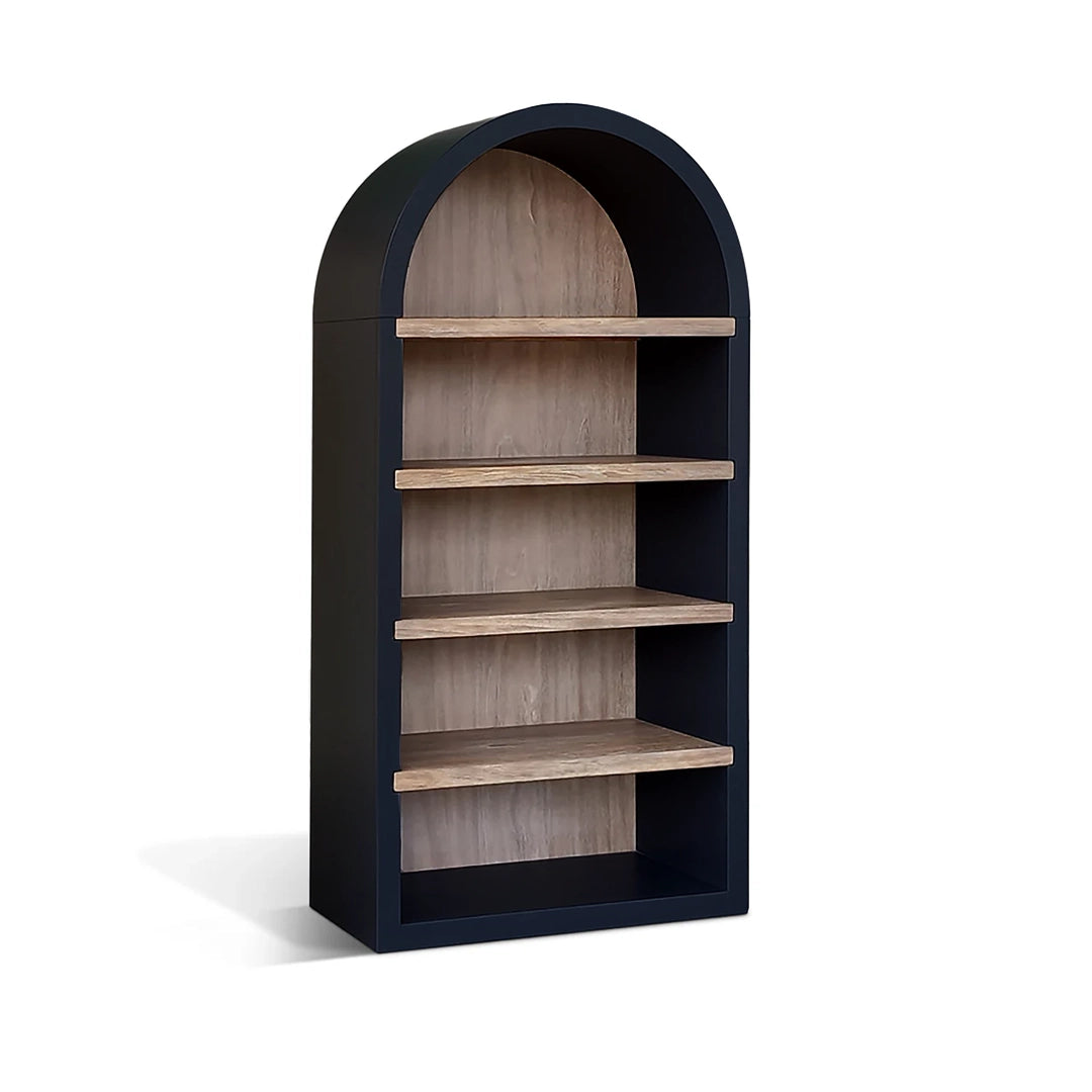 Logan Arched Bookcase - Stylish Wooden Bookshelf for Home & Office - Perfect for Living Room, Bedroom, or Study Organization