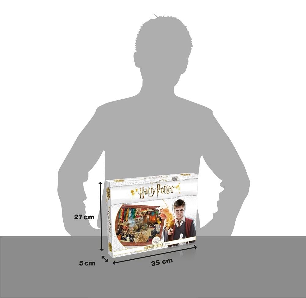 Harry Potter Hogwarts 1000 Piece Jigsaw Puzzle by Winning Moves Games - Perfect for Family Game Nights and Relaxing Indoor Activities