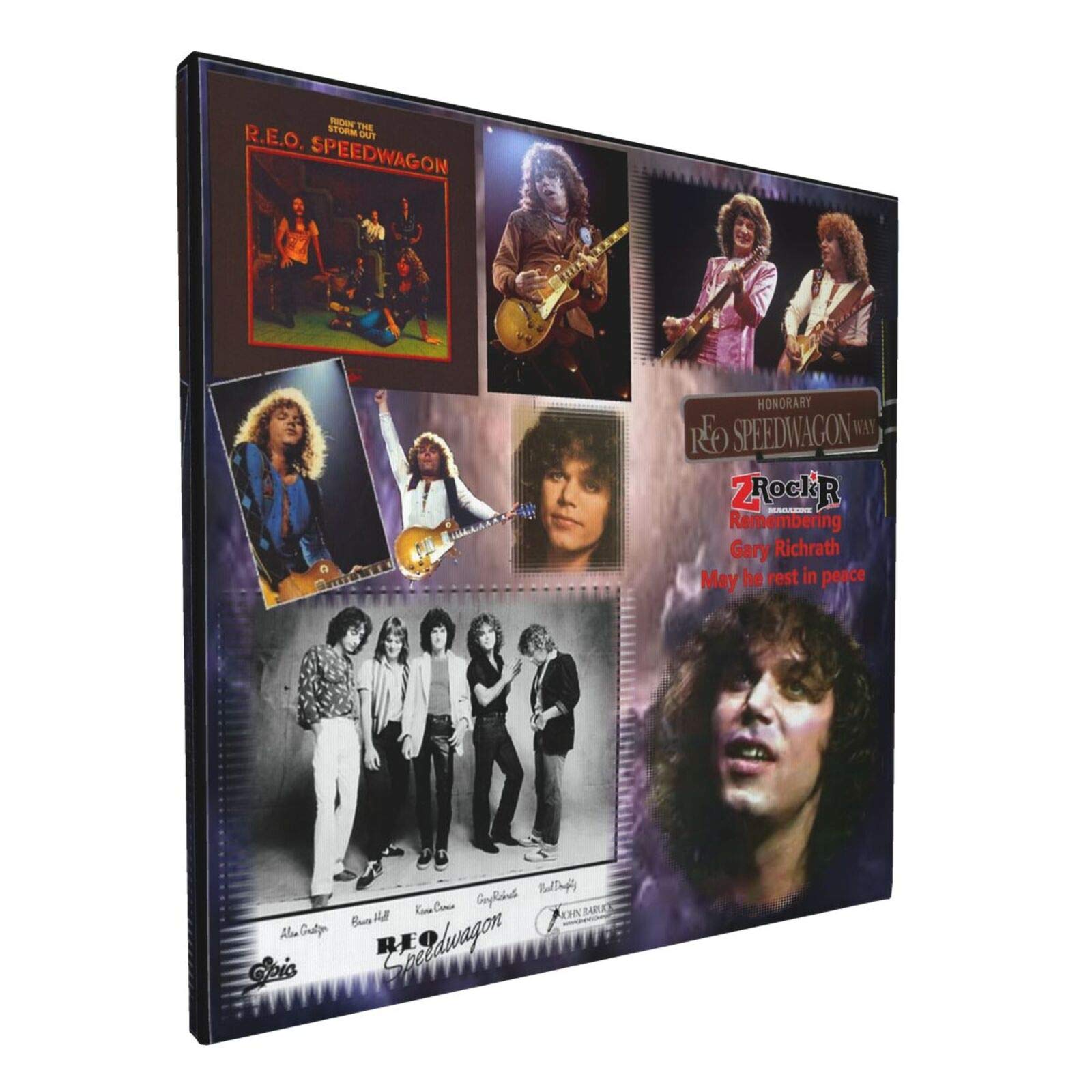 REO Speedwagon Poster - Vintage Canvas Wall Art Decor for Living Room, Bedroom & Office - 12x12 Inch Music Band Print - Perfect Gift for Rock Fans & Home Decoration