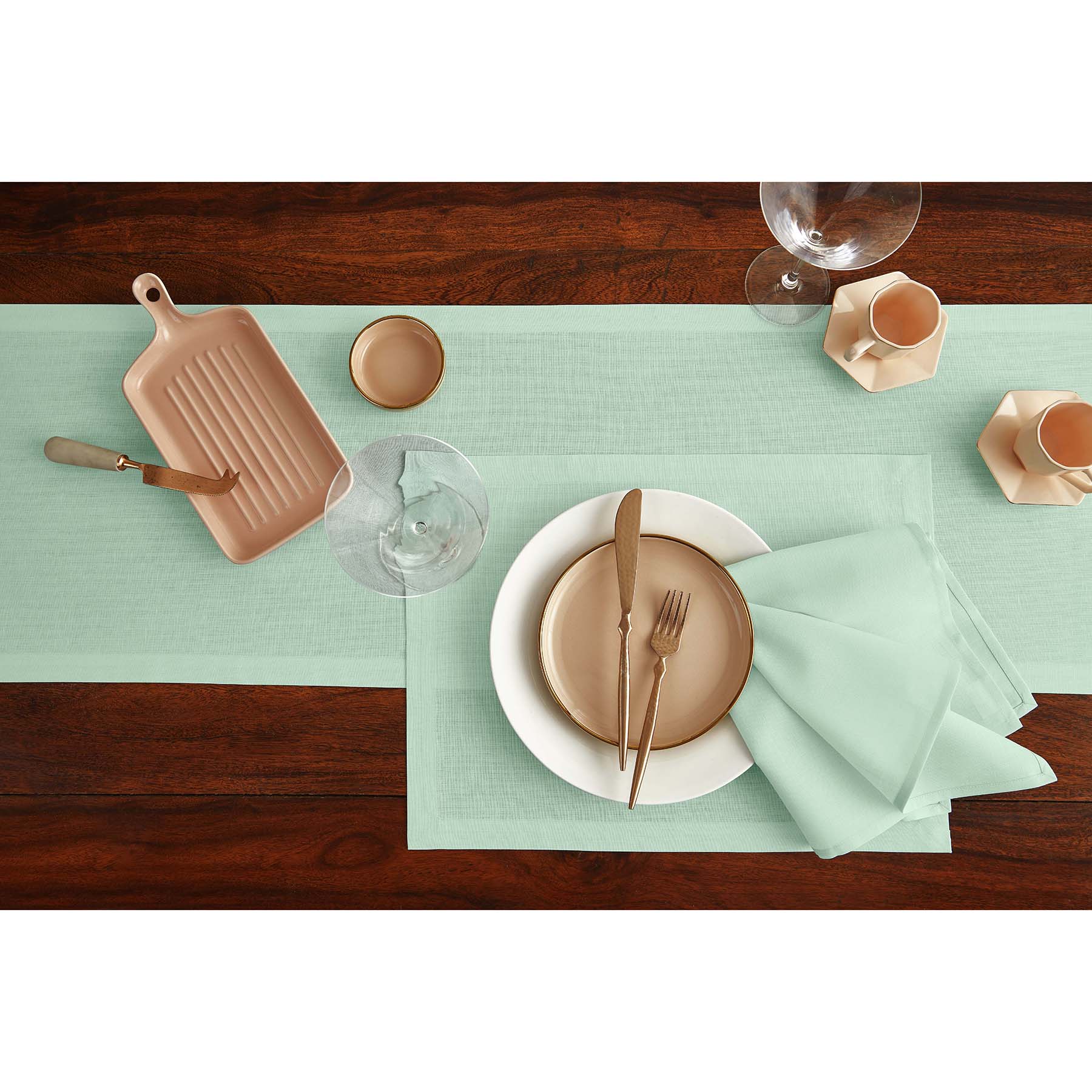 Premium Cotton Linen Placemats Set of 6 - Natural Woven Table Mats for Dining Room Decor - Elegant Place Settings for Dinner Parties & Everyday Use