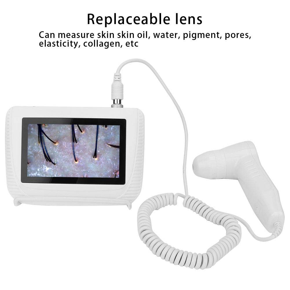 5-in-1 Professional Scalp & Hair Analyzer - 50X/200X Magnification Digital Microscope with LCD Screen | Rechargeable Portable Hair Follicle Detector for Moisture, Oil & Pigment Analysis | Ideal for Home Salon Use, Dermatology Clinics & Hair Care Professionals (US Stock)