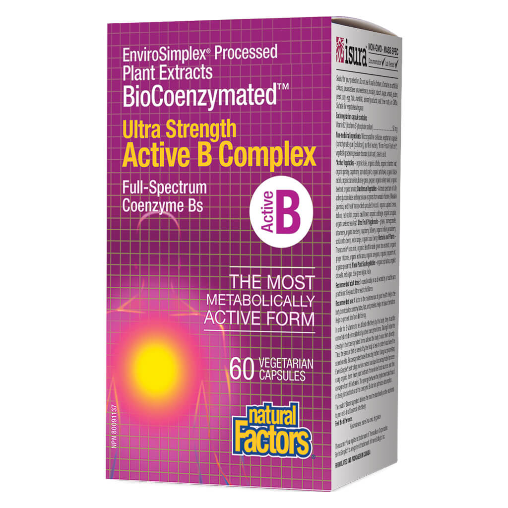 BioCoenzymated Active B Complex Ultra Strength Supplement - High Potency Vitamin B for Energy, Metabolism & Nervous System Support - Perfect for Daily Wellness & Active Lifestyle