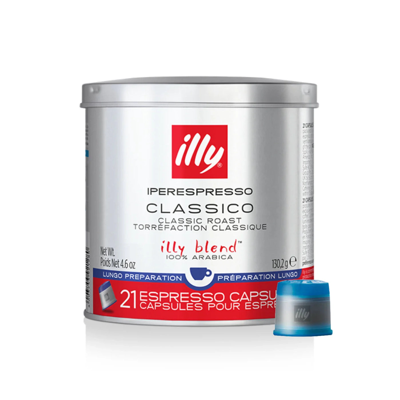Illy Classico Lungo Medium Roast Espresso Capsules, 21 Count - Compatible with Nespresso Original Machines - Perfect for Home & Office Coffee Brewing