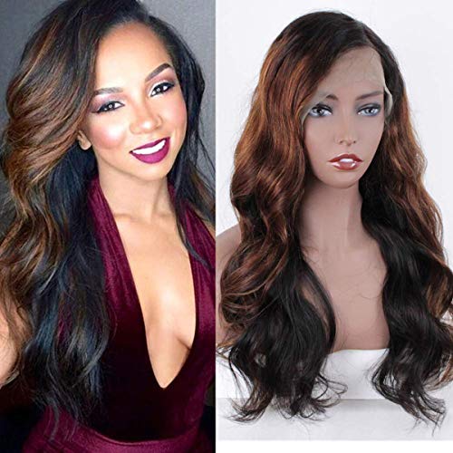 ZANA Ombre Human Hair Wig - Body Wave Lace Front Wigs for Women with Baby Hair | Pre Plucked Hairline 130% Density | Natural Ombre Color | Perfect for Daily Wear, Parties & Special Occasions