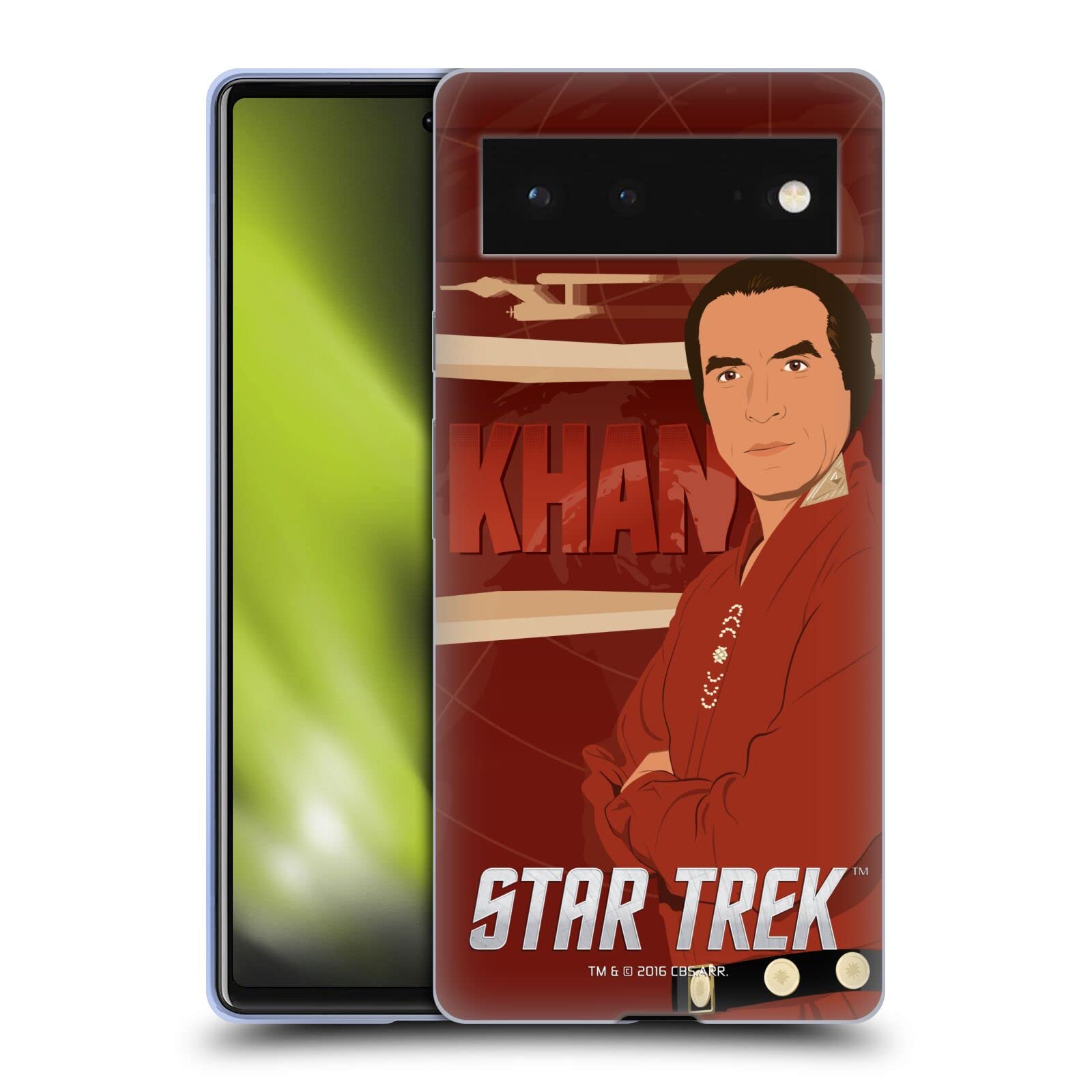 Star Trek Khan TOS Soft Gel Case for Google Pixel 6 - Sci-Fi Protection