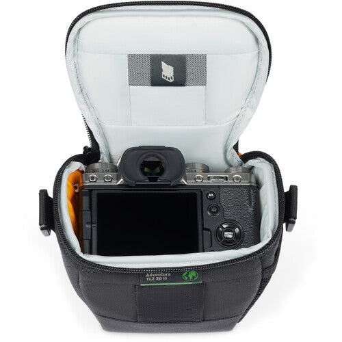 Lowepro Adventura TLZ20 III Top Loading Shoulder Bag for DSLR Camera - Compact & Durable Black Camera Bag - Perfect for Travel, Hiking & Everyday Photography