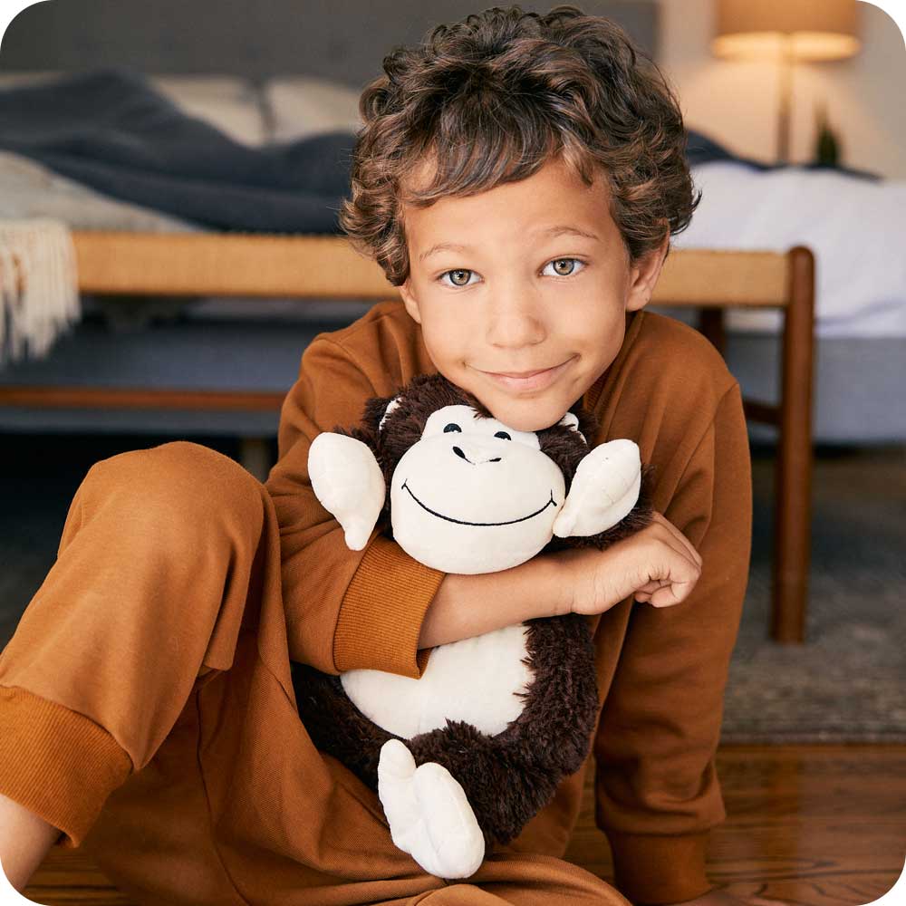 Chimp Warmies - Adorable Plush Stuffed Animal with Microwavable Heat Pack for Kids & Adults - Perfect for Relaxation, Stress Relief & Comfort at Home or Travel