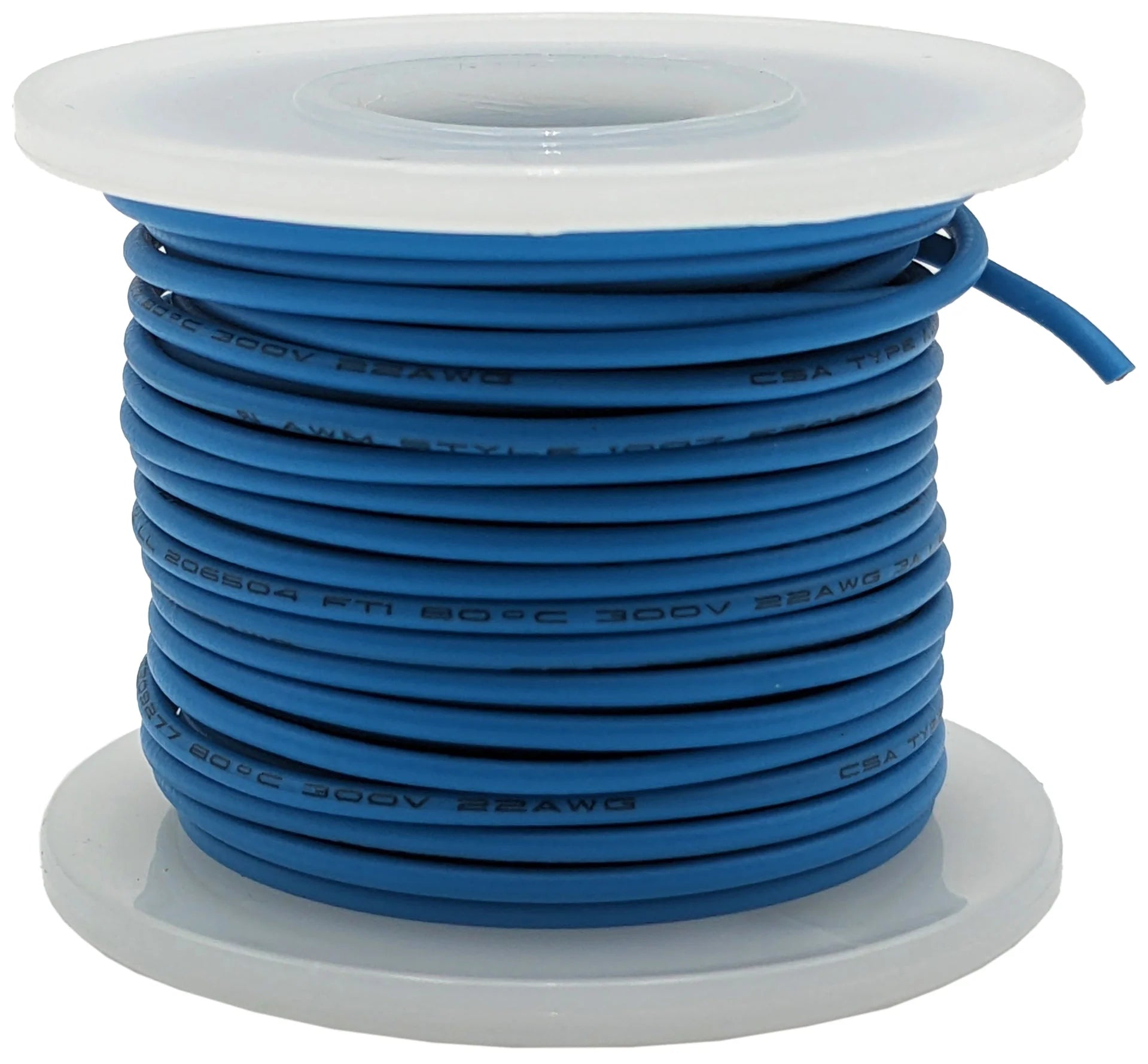 25 Feet Blue 22 Gauge Solid Hook Up Wire - Tinned Copper PVC Insulated Electrical Wire (300V) for DIY Electronics, Automotive Wiring & Home Appliances
