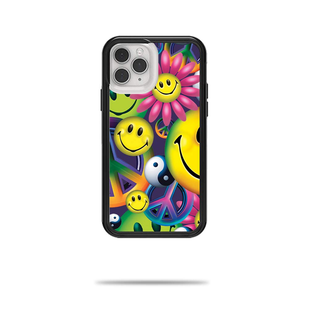 MightySkins Vinyl Decal Wrap Cover for Lifeproof Slam Case iPhone 11 Pro - Peace Smile Design | Protective & Durable Skin | Easy to Apply & Remove | Made in USA | Perfect for Daily Use, Travel & Personalization