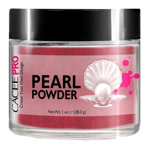 Cacee Pearl Powder Nail Art - #11 Blush Red Nail Polish | Long-Lasting Shimmer Nail Powder for Professional Salon & DIY Manicure | Perfect for Parties, Weddings & Special Occasions