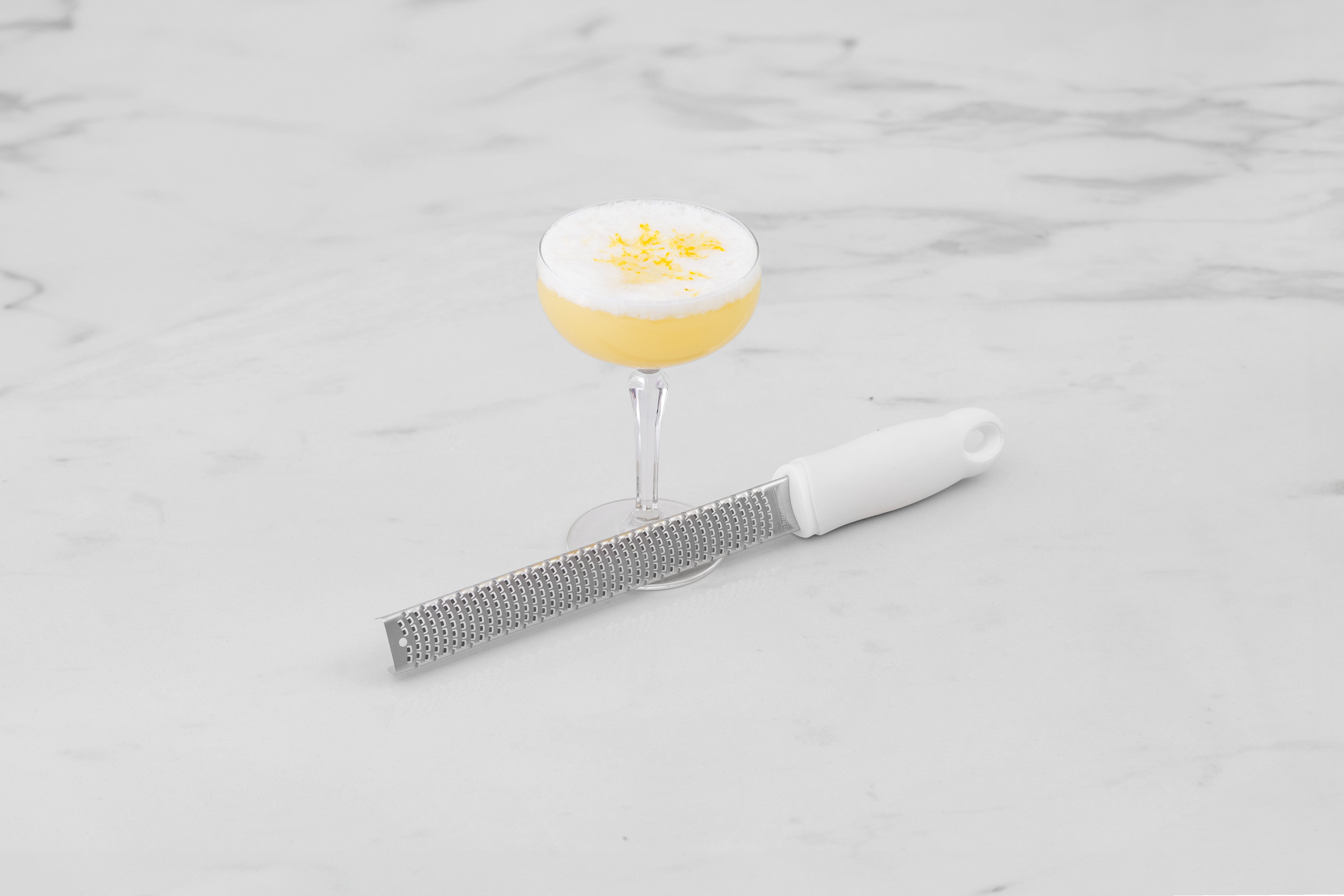 Premium Stainless Steel White Citrus Zester - Professional Kitchen Tool for Grating Lemon, Lime & Orange Peel - Perfect for Baking, Cocktails & Garnishing