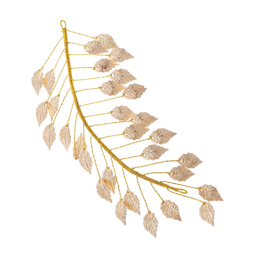 1pc Leaf Crown Hair Jewelry for Women - Elegant Bridal Hair Accessories, Wedding Headbands & Scrunchies for Girls - Perfect for Goddess-Themed Weddings, Boho Parties & Special Occasions