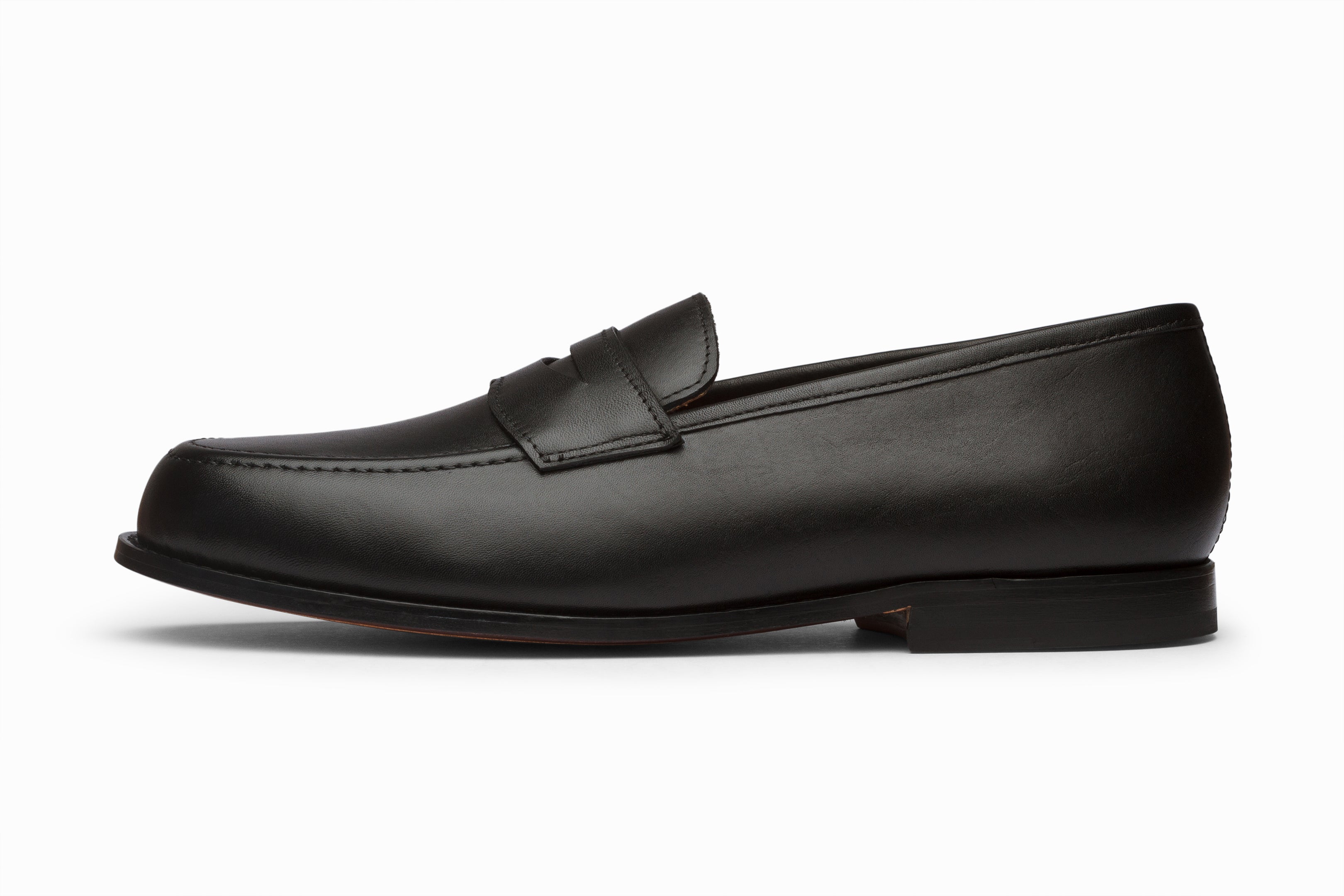 John Penny Loafer Shoes for Men - Classic Black Leather Slip-On Dress Loafers | Comfortable & Stylish for Business, Office, and Formal Occasions