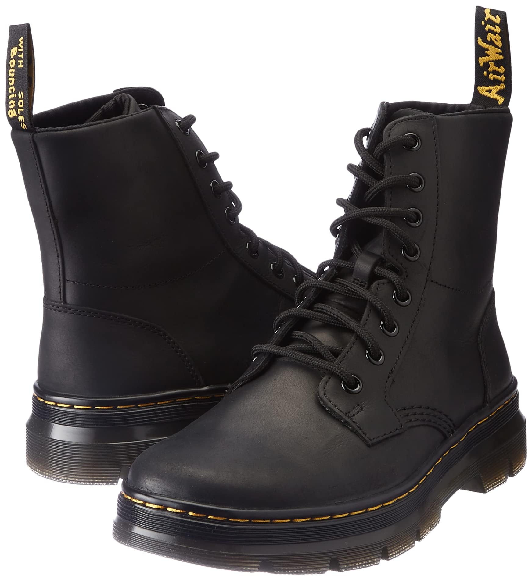 Dr. Martens Unisex Leather Combat Boots for Men & Women - Stylish & Durable Footwear for Casual Outfits, Work & Outdoor Adventures