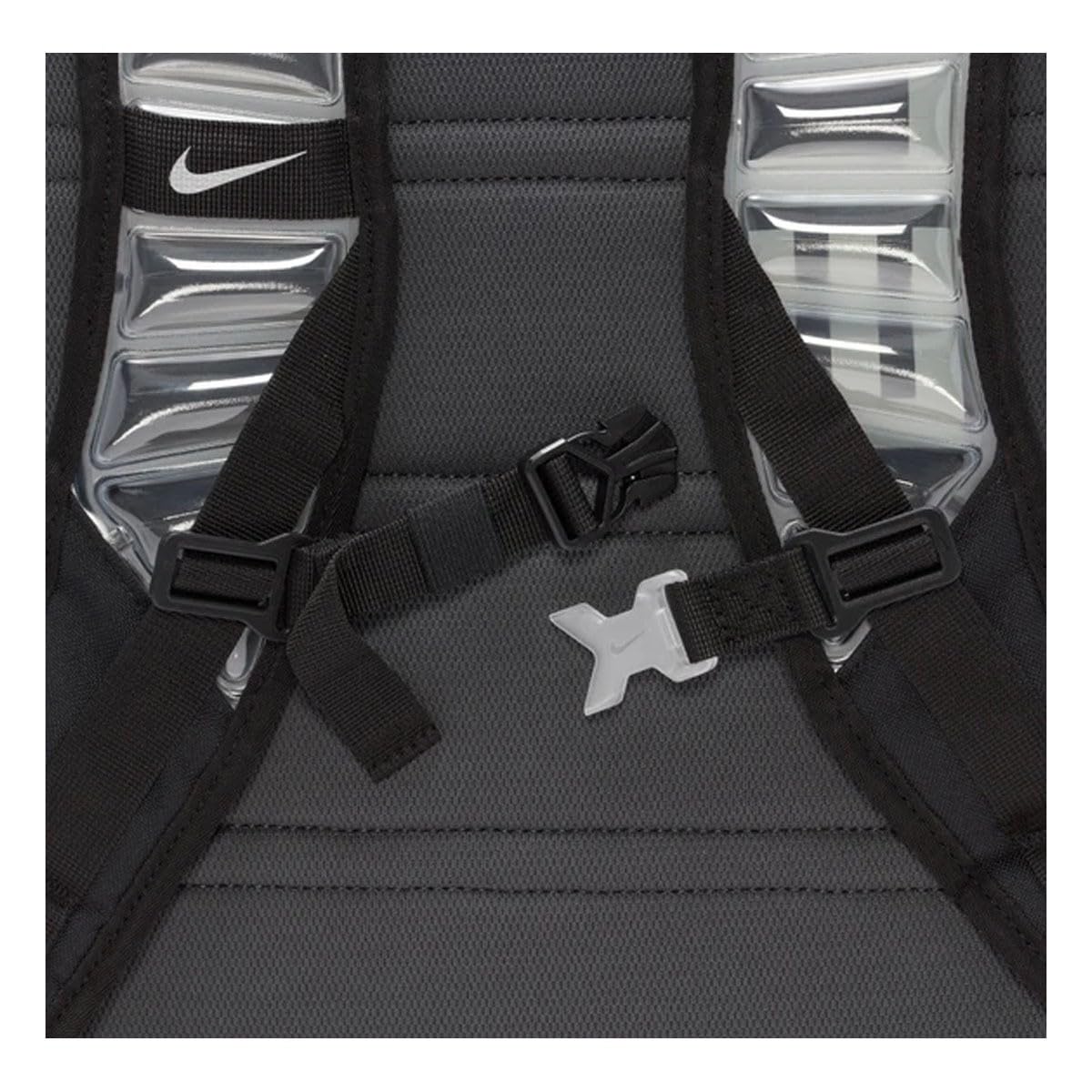 Nike Elite Backpack - Black/Anthracite/Metallic Silver - Durable Laptop Backpack for School, Work & Travel - Water-Resistant & Spacious Design - Perfect for Students & Professionals