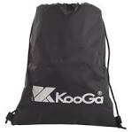 KOOGA Rugby Team Gym Sack - Black/White 35x43cm - Durable Sports Bag for Rugby Training, Gym & Travel - Perfect for Athletes & Team Gear Storage