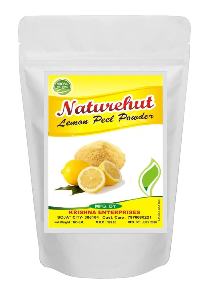 Naturehut Lemon Peel Powder - 1Kg Organic Citrus Limonum for Face Cleanser, Skin Whitening & Glowing, Hair Thickening, Dark Circle Reduction | Herbal Beauty Treatment for Radiant Skin & Stronger Hair | Perfect for DIY Face Masks, Hair Packs & Natural Skincare Routines