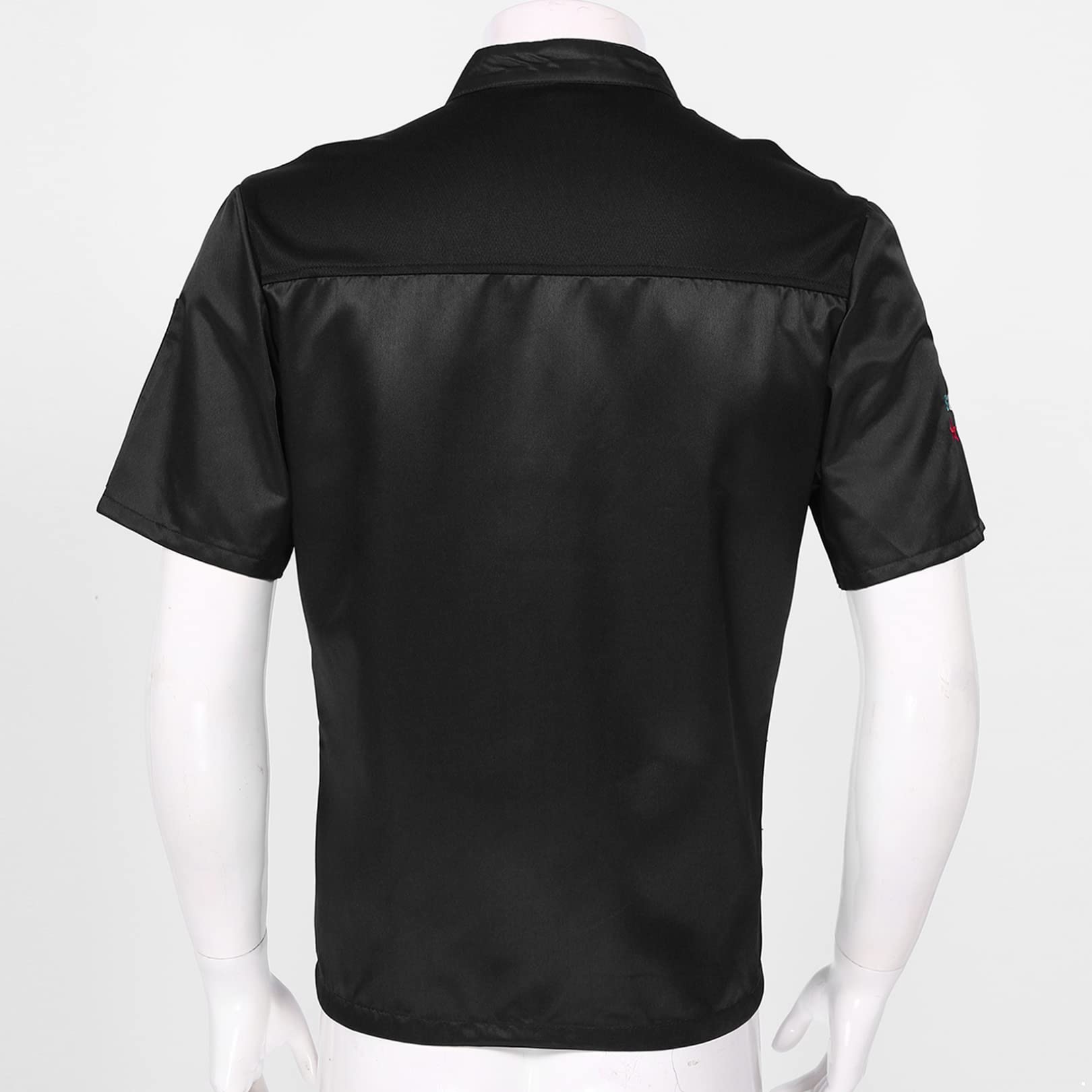Easyforever Unisex Chef Jacket - Professional Letter Embroidery Cook Coat for Men & Women - Restaurant Kitchen Uniform Top with Breathable Fabric - Perfect for Cooking, Baking & Culinary School