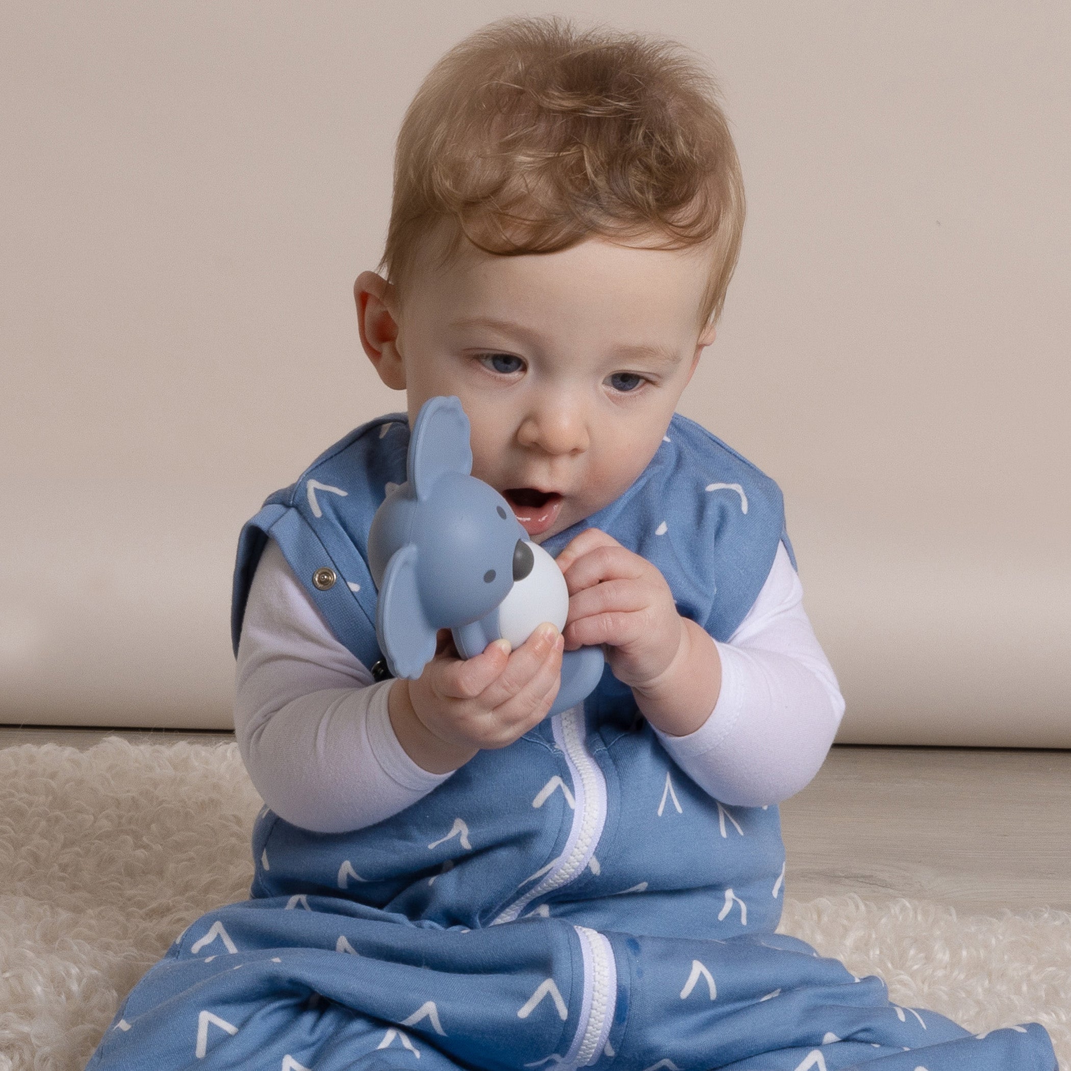 Aussie Animals Bubba Koala Silicone Teething Toy for Babies - Safe & Soft Chewable Teether in Steel Blue - Perfect for Soothing Sore Gums During Teething & Travel