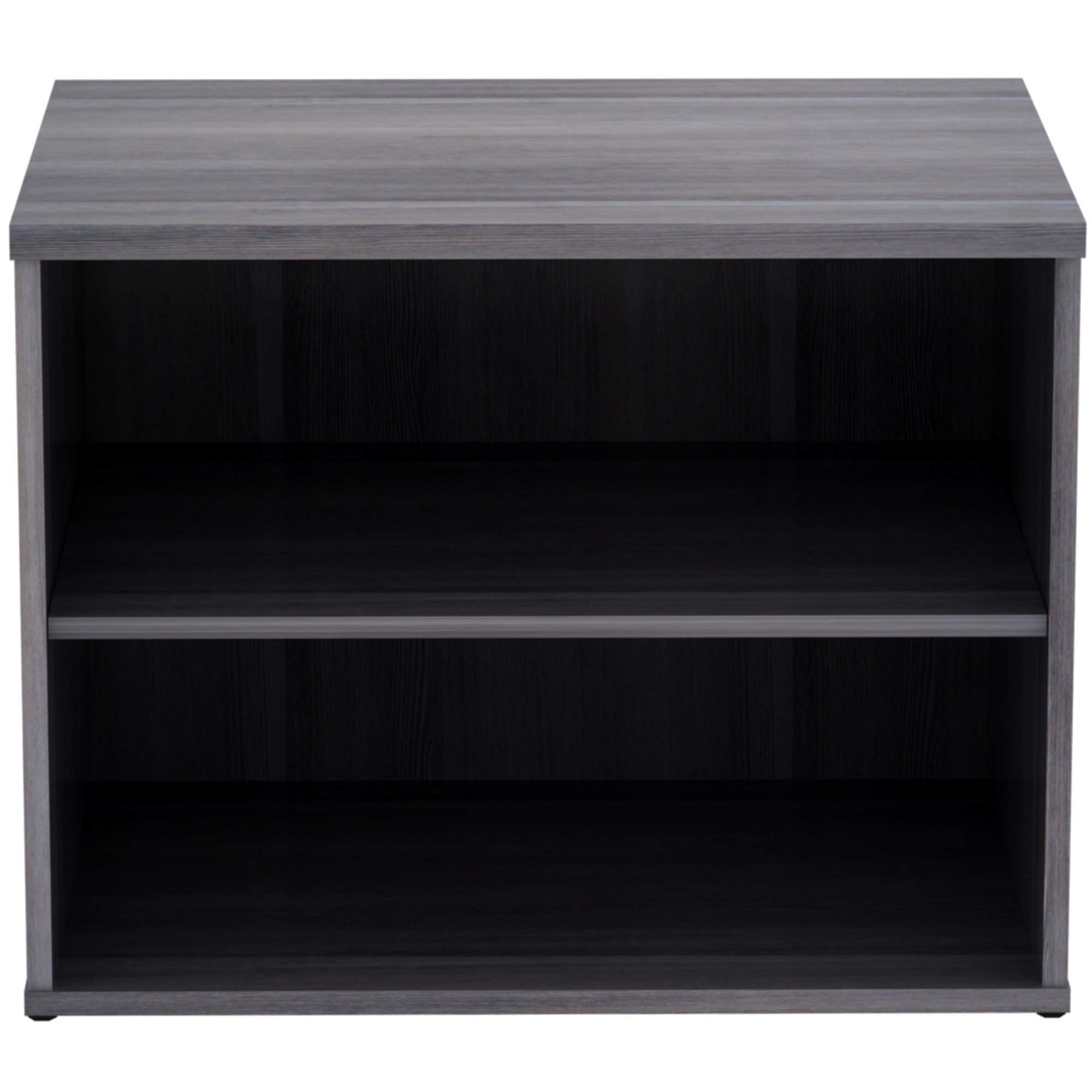 Lorell Relevance Series Charcoal Laminate Office Desk - Modern Workstation for Home & Business - Perfect for Small Spaces, Home Offices & Corporate Environments