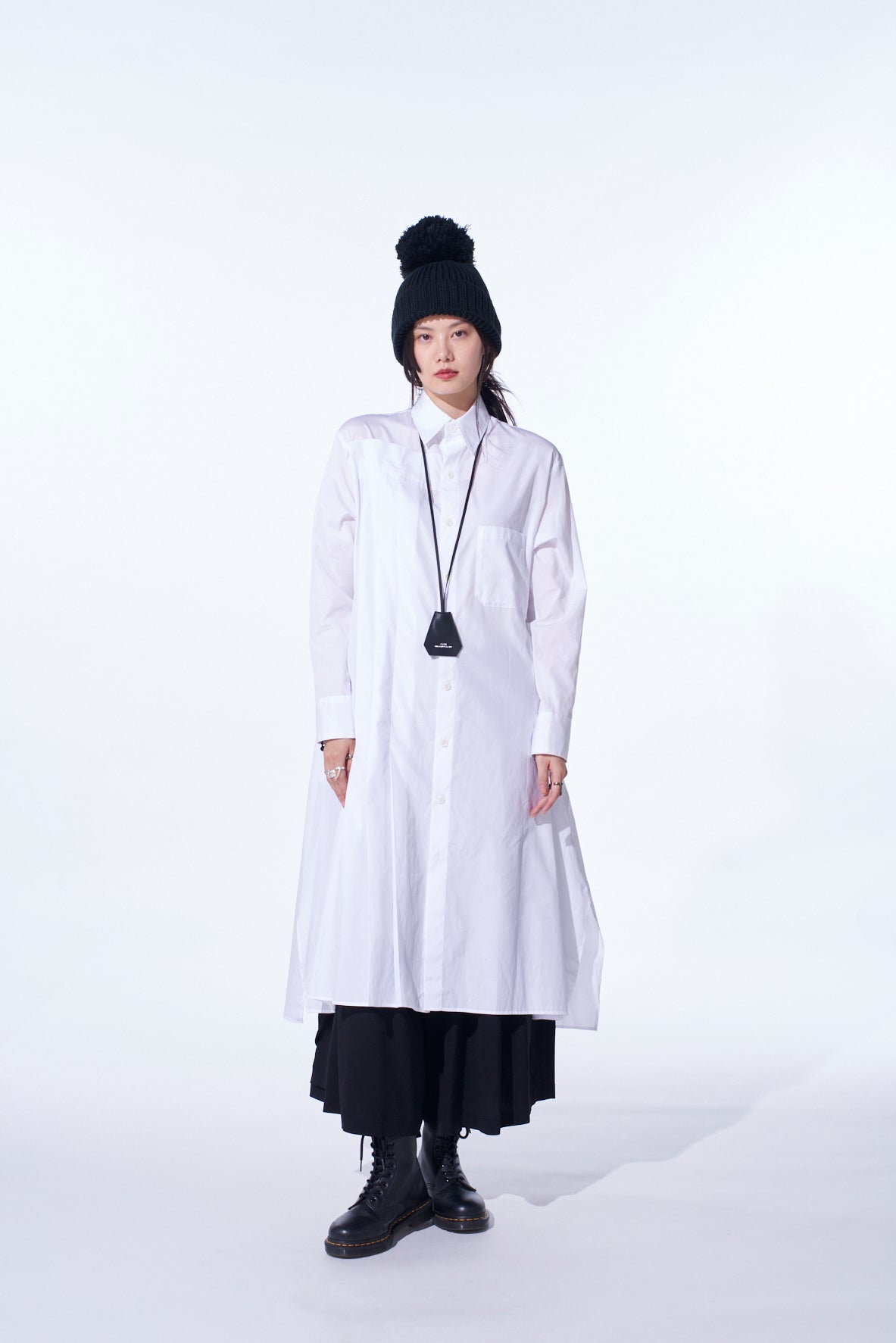Cotton Broad Pleated Shirt Dress for Women - Casual & Office Wear - Comfortable Stretch Fabric - Versatile Long Sleeve Tunic Dress for Spring & Fall