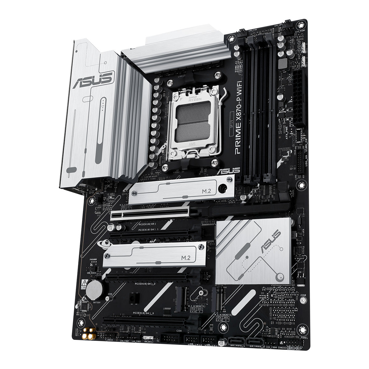 ASUS PRIME X870-P WIFI CSM AMD AM5 ATX Motherboard - DDR5, PCIe 5.0, WiFi 6, USB 3.2 Gen 2 - Perfect for Gaming PC Builds & Content Creation Workstations