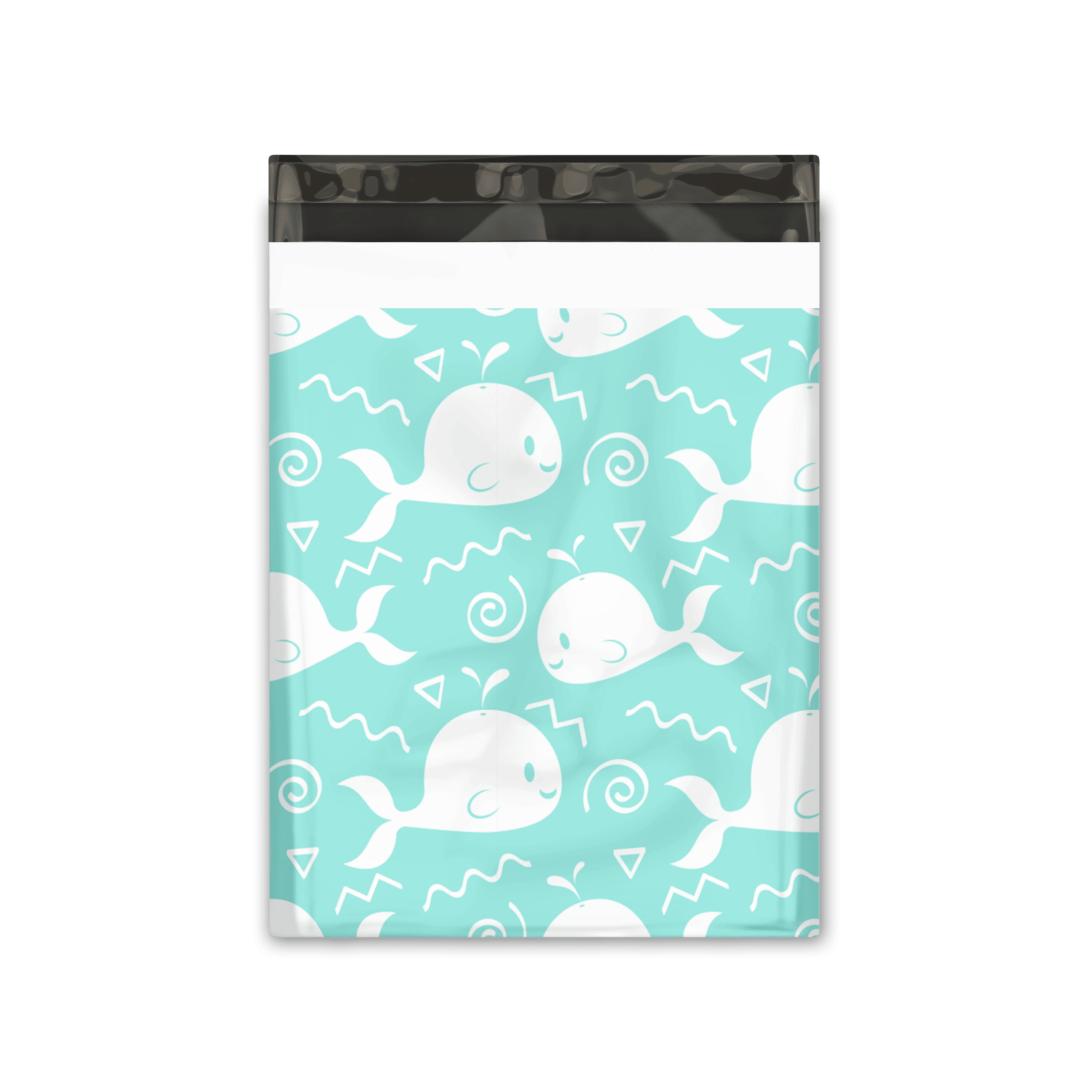 19x24 Inch Blue Whales Printed Poly Mailers - Waterproof Shipping Envelopes for Ecommerce | Premium Mailing Bags for Clothing, Jewelry & Small Business Packages