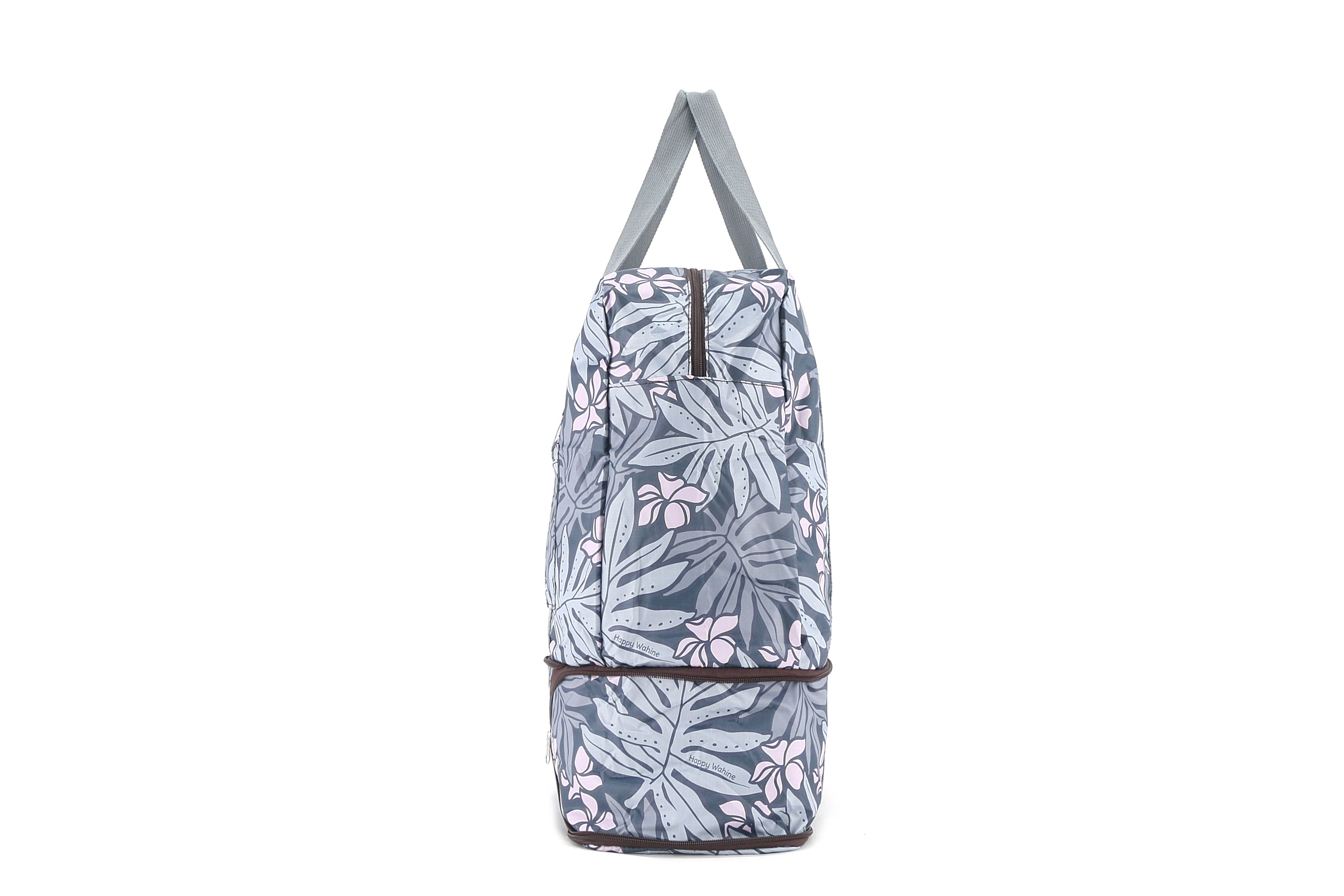 Foldable Duffle Bag for Travel & Gym - Water-Resistant Sophie Laua'e Grey Carry-On Luggage for Men & Women | Perfect for Weekend Getaways, Sports & Workout Gear Storage