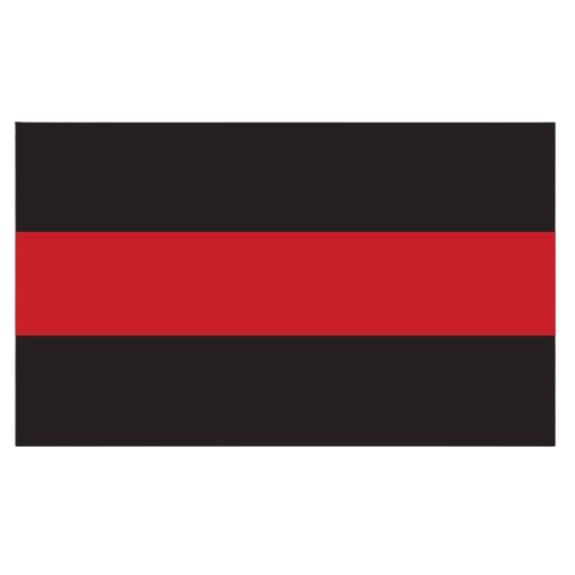 Thin Red Line Magnet Decal 5x8 Inches - Heavy Duty Automotive Magnet for Car, Truck & SUV - Black & Red Firefighter Support Decal - Perfect for Showing Support on Vehicles, Lockers & Metal Surfaces