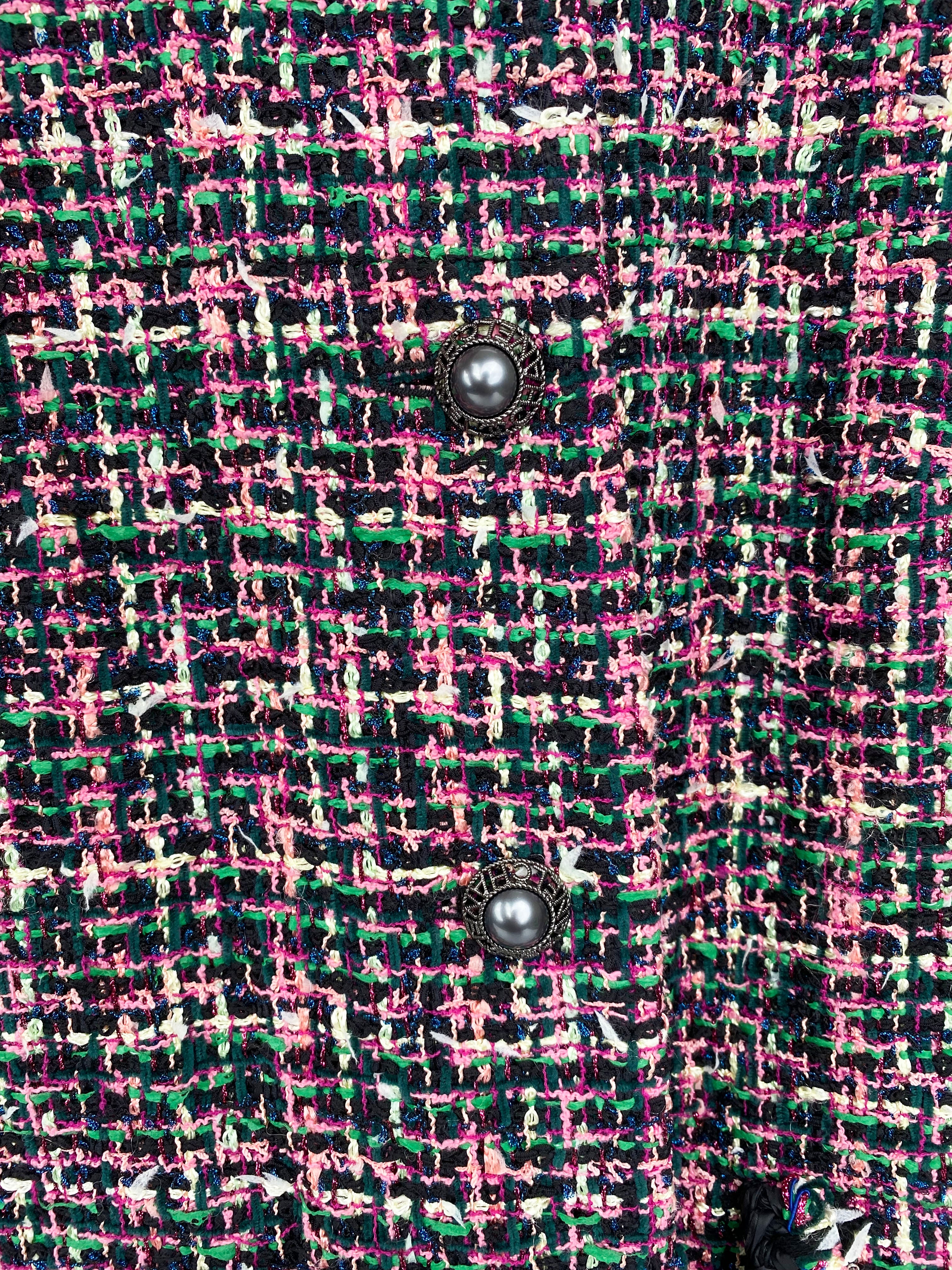 Chanel Pink Tweed Jacket for Women - Luxury Designer Blazer Coat with Gold Buttons | Perfect for Parties, Weddings & Formal Events