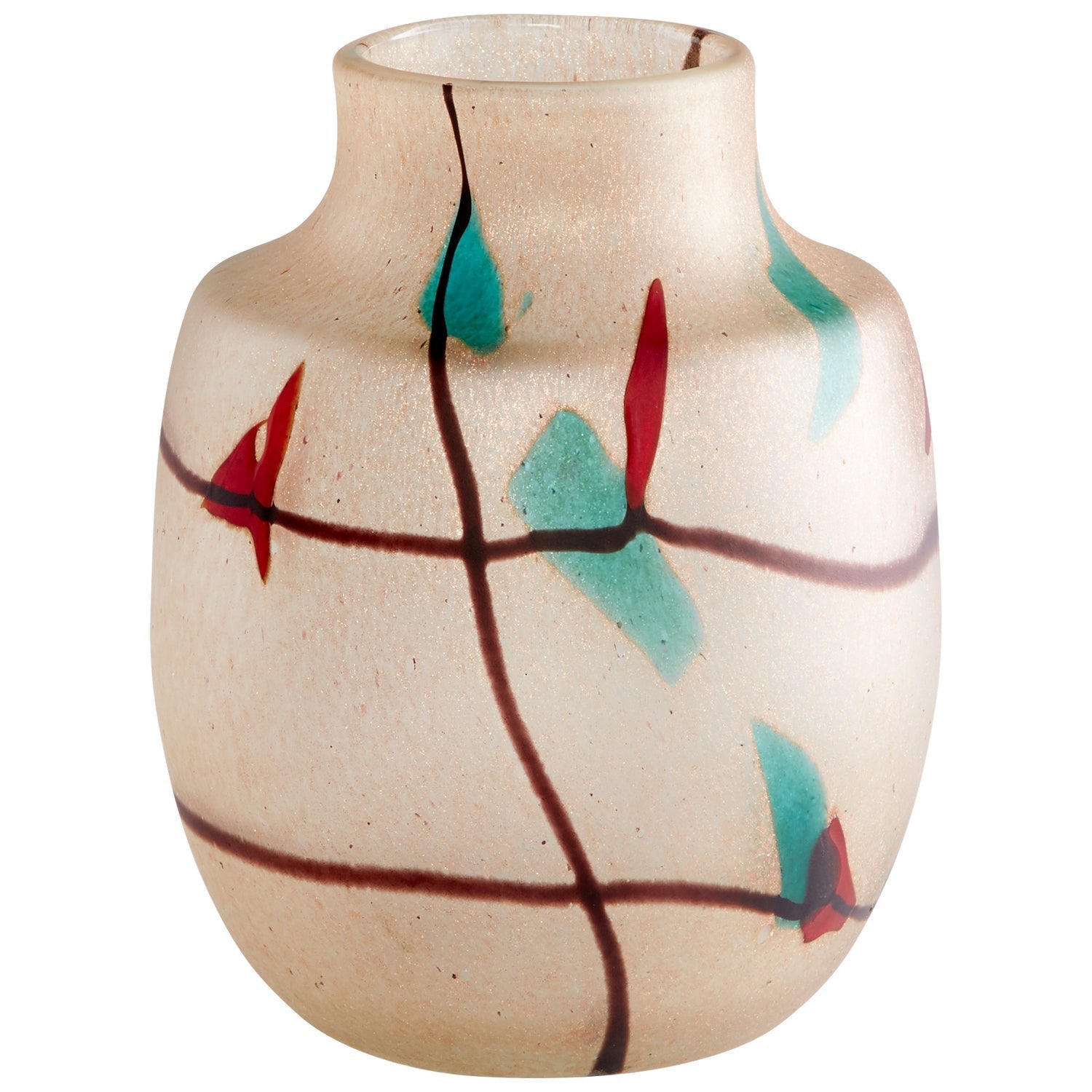 Cyan Design 10859 Cuzco Vase - Handcrafted Amber Glass Vase for Home Decor, Wedding Centerpiece & Tabletop Display (Small Size)