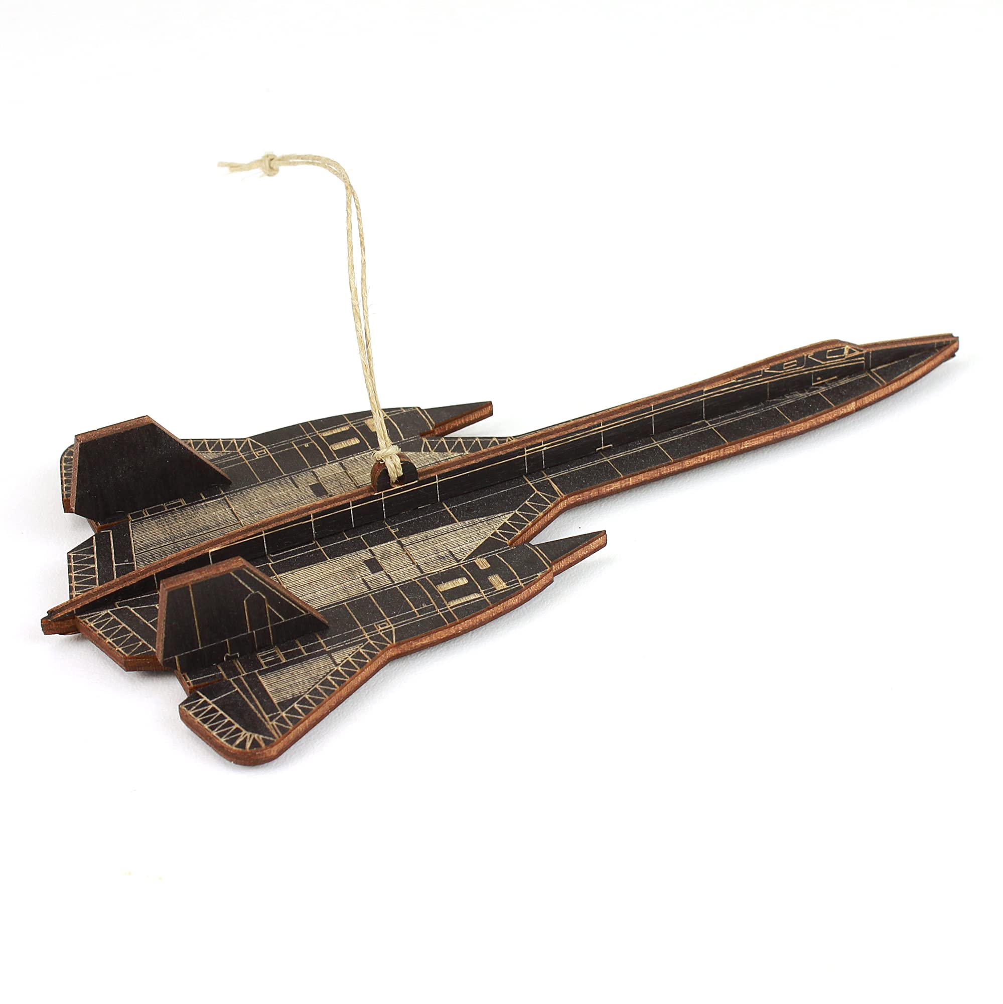 SR-71 Blackbird Airplane Christmas Ornament - Collectible Metal Aircraft Decor for Holiday Tree, Military Aviation Gift for Enthusiasts - Perfect for Xmas Decorations & Aviation Themed Parties