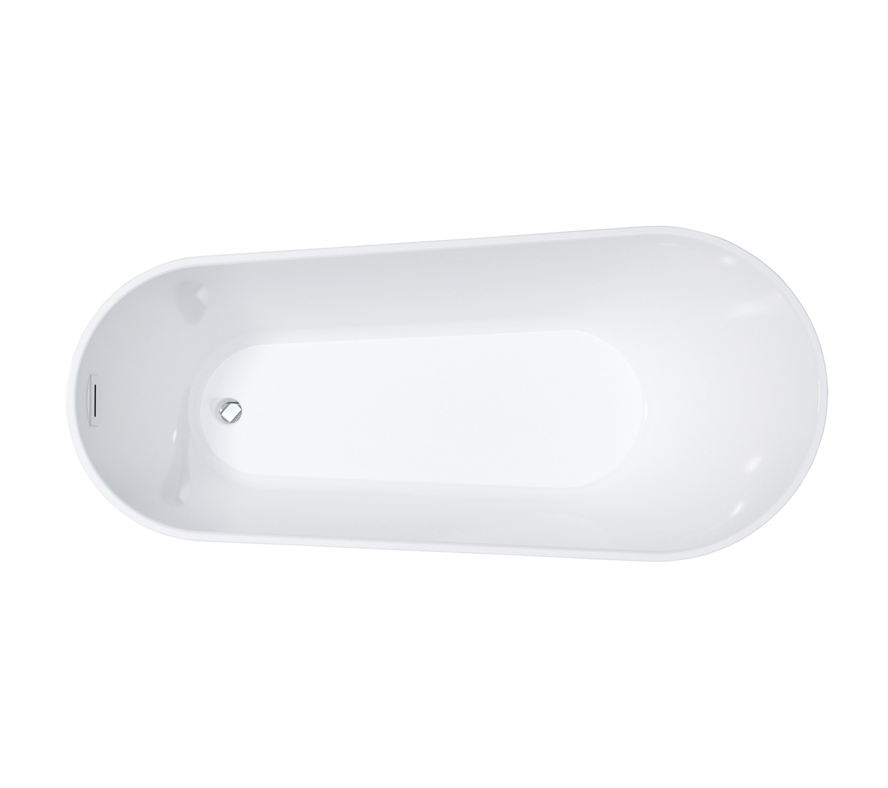 Layla 67-Inch Freestanding Bathtub - Modern Soaking Tub for Spa-Like Relaxation in Your Bathroom