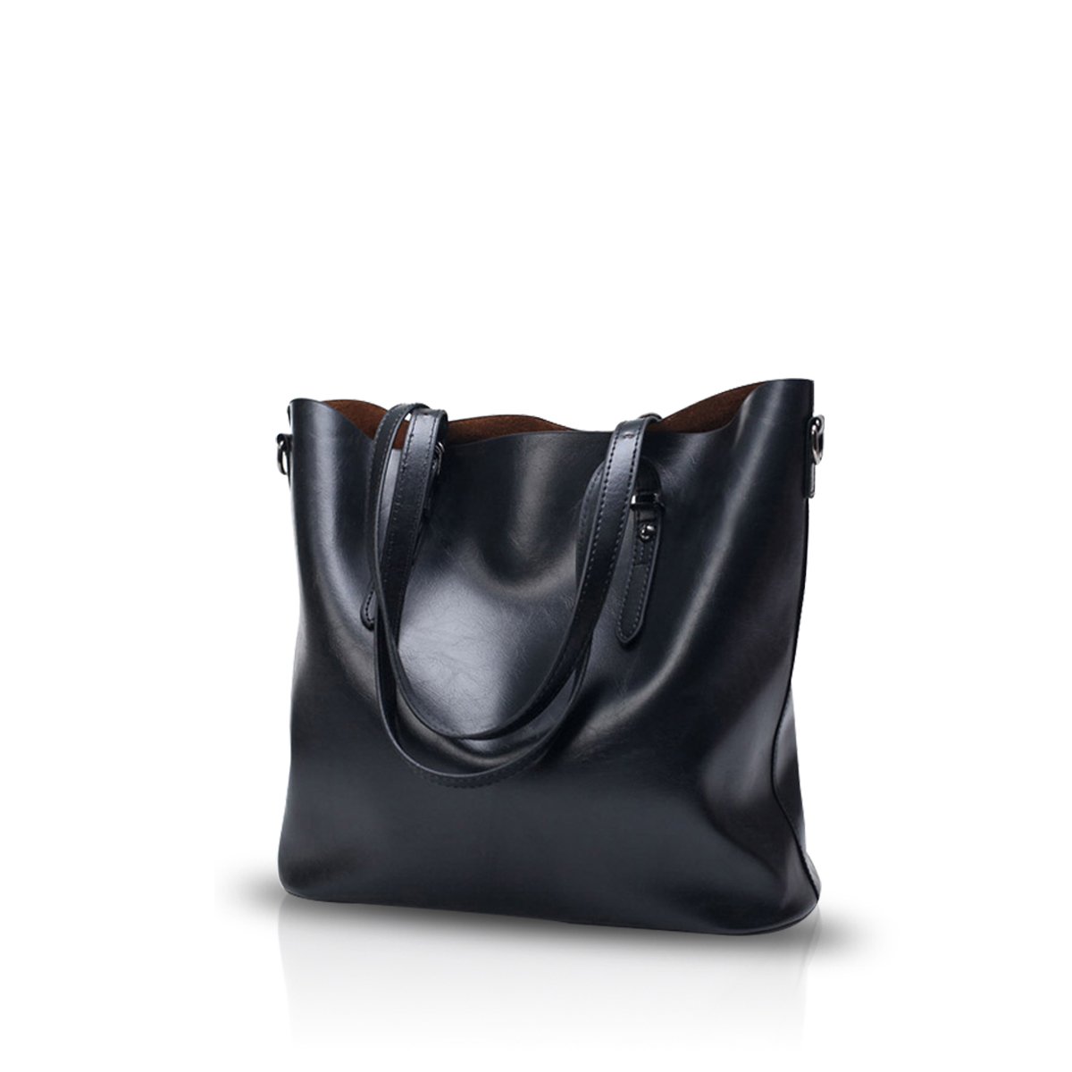 NICOLE&DORIS Women's PU Leather Tote Shoulder Bag Crossbody Messenger Purse for Work, Travel & Everyday Use