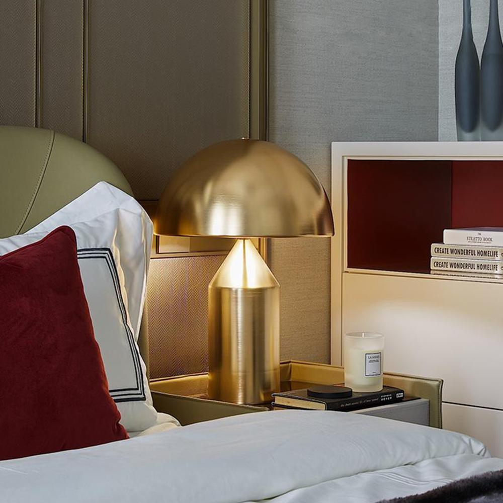 Modern Atollo Metal Table Lamp - Adjustable Brightness LED Desk Light for Living Room, Bedroom & Office - Stylish Home Decor & Reading Light