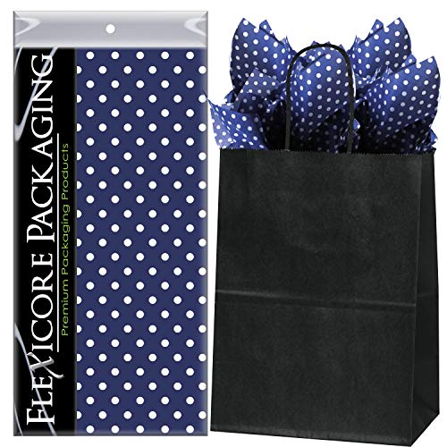 Navy Blue Polka Dots