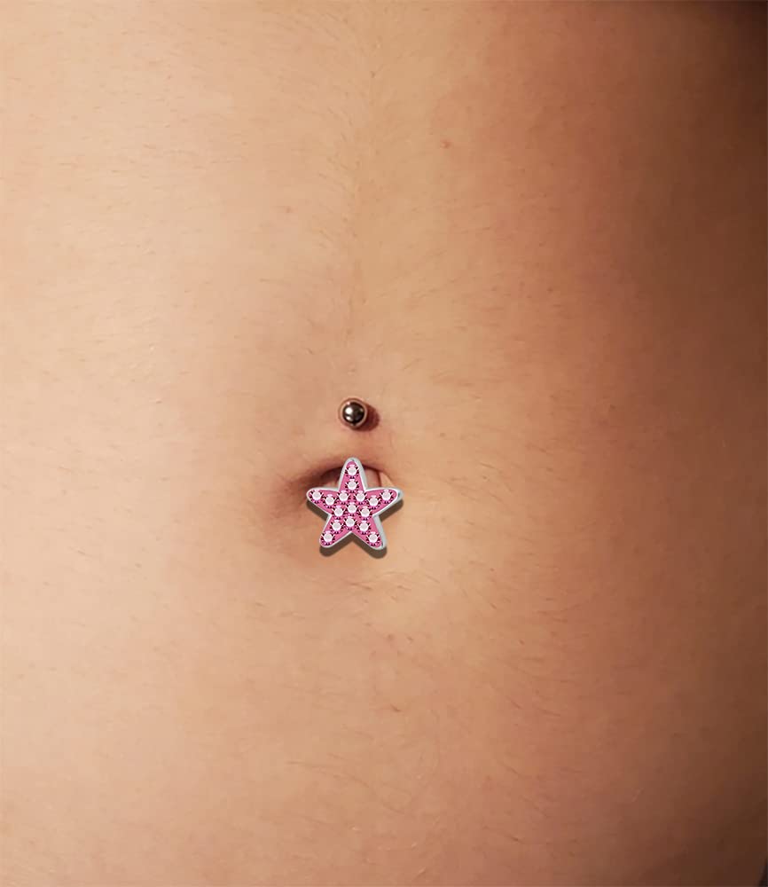 925 Sterling Silver Multi Crystal Gemstone Star Body Jewelry - Perfect for Piercings, Parties & Unique Fashion Statements