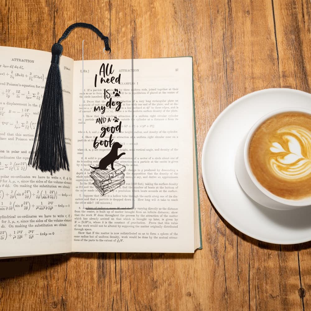 Dog Bookmark - Inspirational Bookmark Gift for Dog Lovers, Women, Girls, Bookworms - Perfect for Sisters, Daughters & Friends - Great for Reading, Book Club & Friendship Gifts
