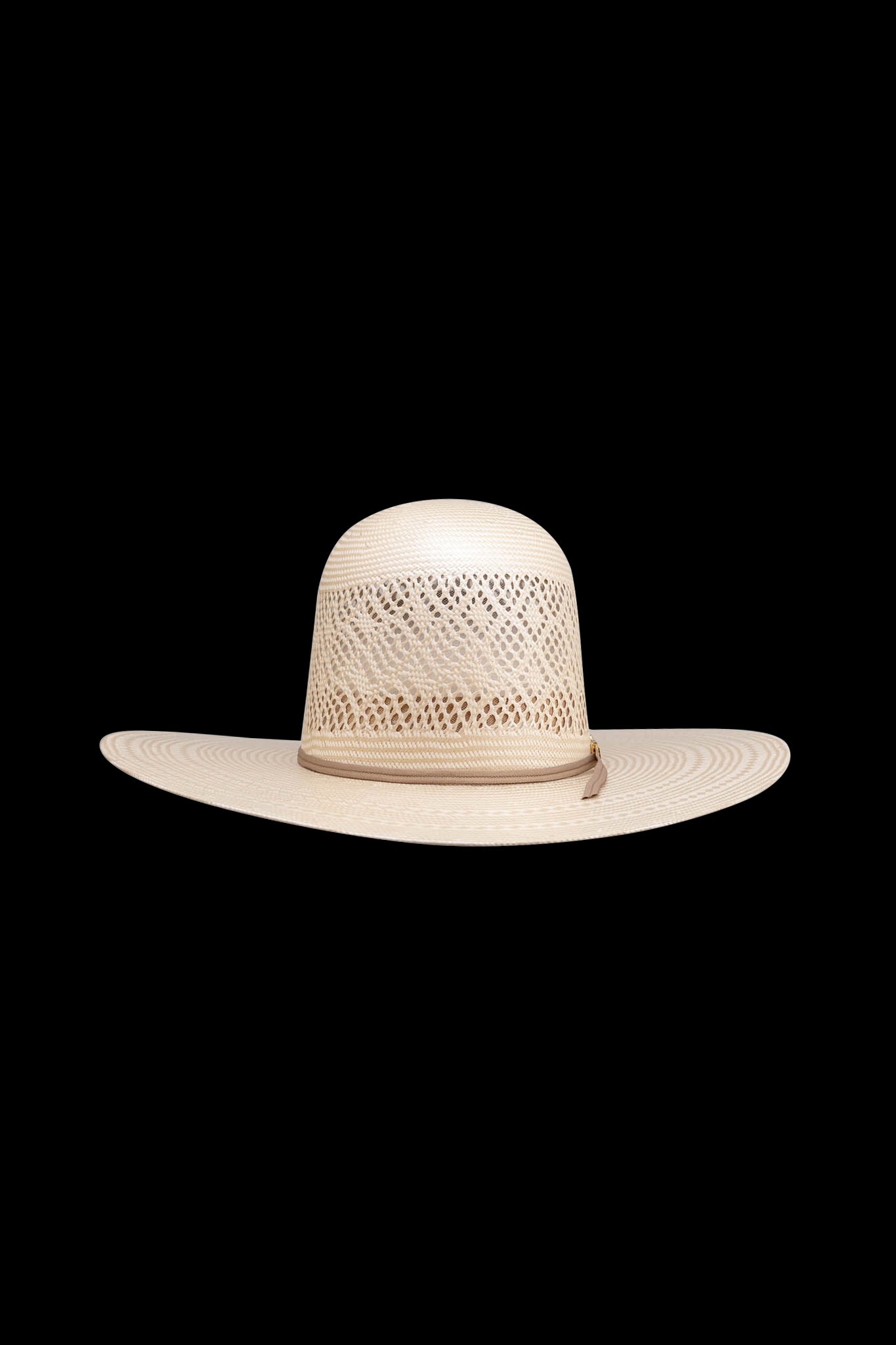 Rock'em 100X Maverick Open Crown Straw Cowboy Hat for Men - Western Style Sun Protection Hat for Outdoor, Rodeo, and Ranch Activities
