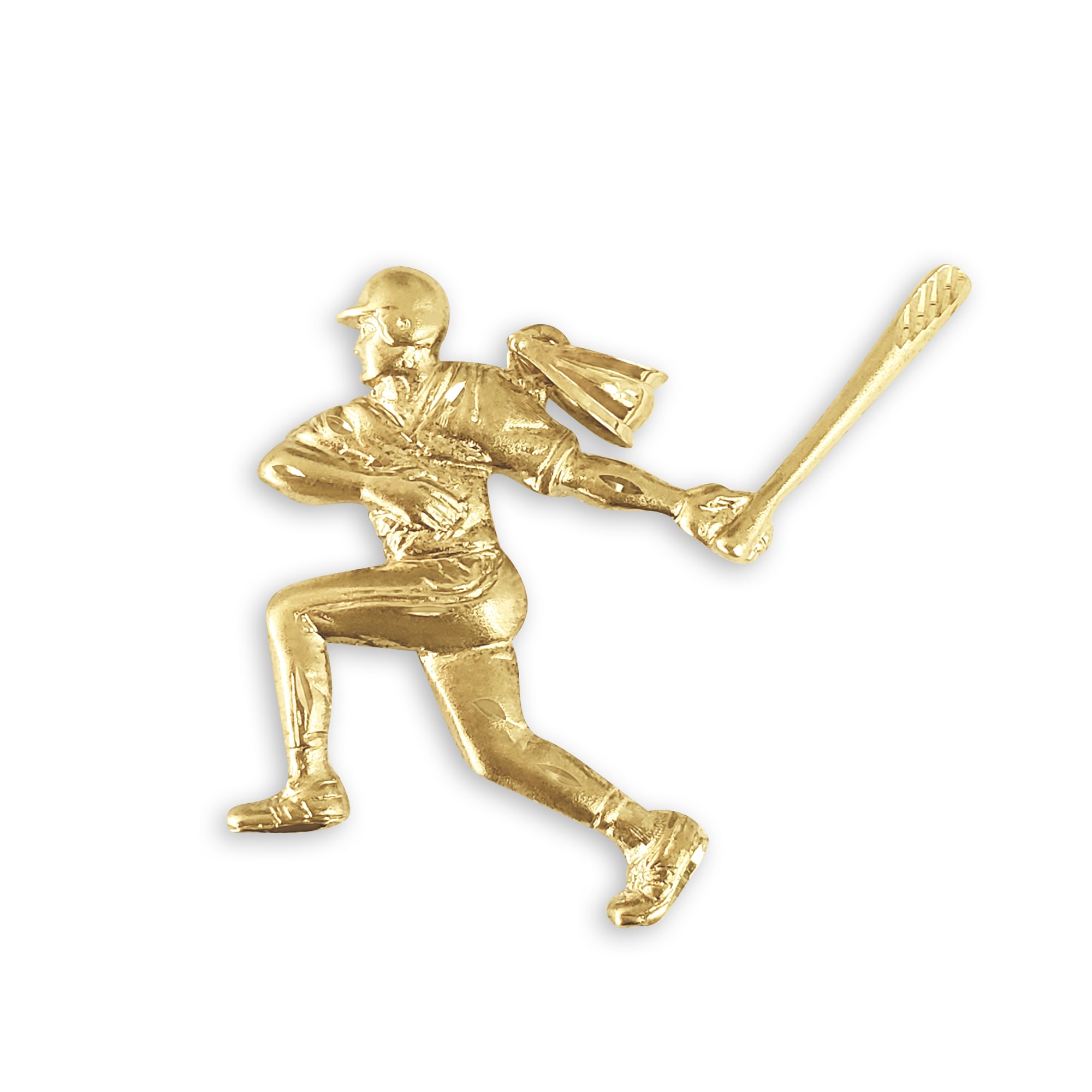 Baseball Player Swinging Charm Pendant - Handmade Sports Jewelry for Baseball Fans & Athletes - Perfect Gift for Players, Coaches & Baseball Lovers - Game Day, Training & Sports Events Accessory