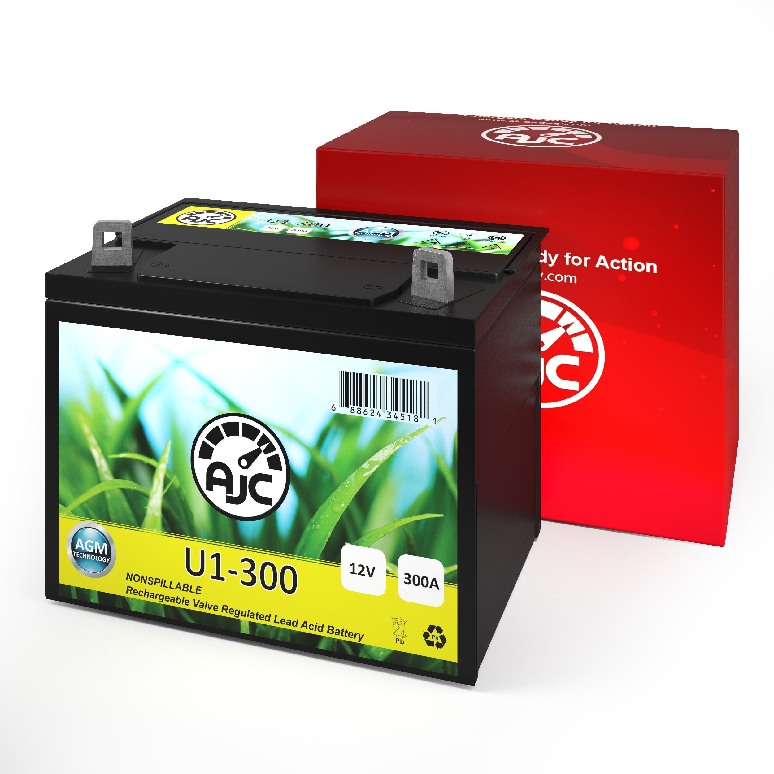 AJC U1 Lawn Mower Battery Replacement for Agco Allis 1717H Hydrostatic Garden Tractor - Compatible with Riding Mowers, Tractors & Outdoor Power Equipment (Perfect for Spring Lawn Care & Landscaping)