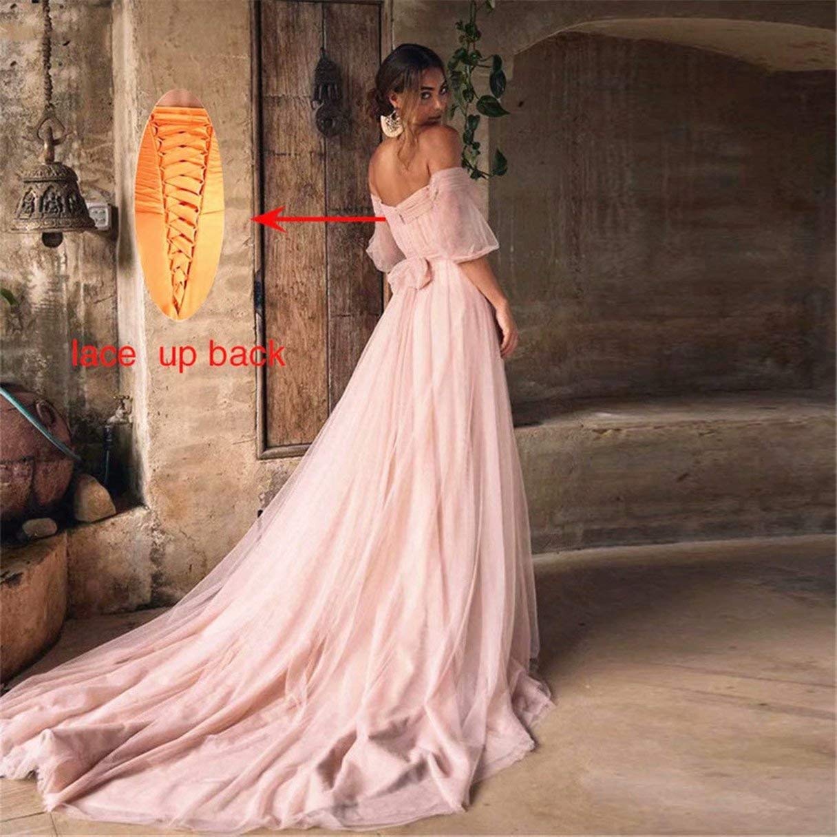 Elegant Off-Shoulder Puffy Sleeves Tulle Princess Prom Dress for Quinceañera, Ball Gown & Birthday Party - Perfect for Sweet 16, Homecoming, and Formal Events