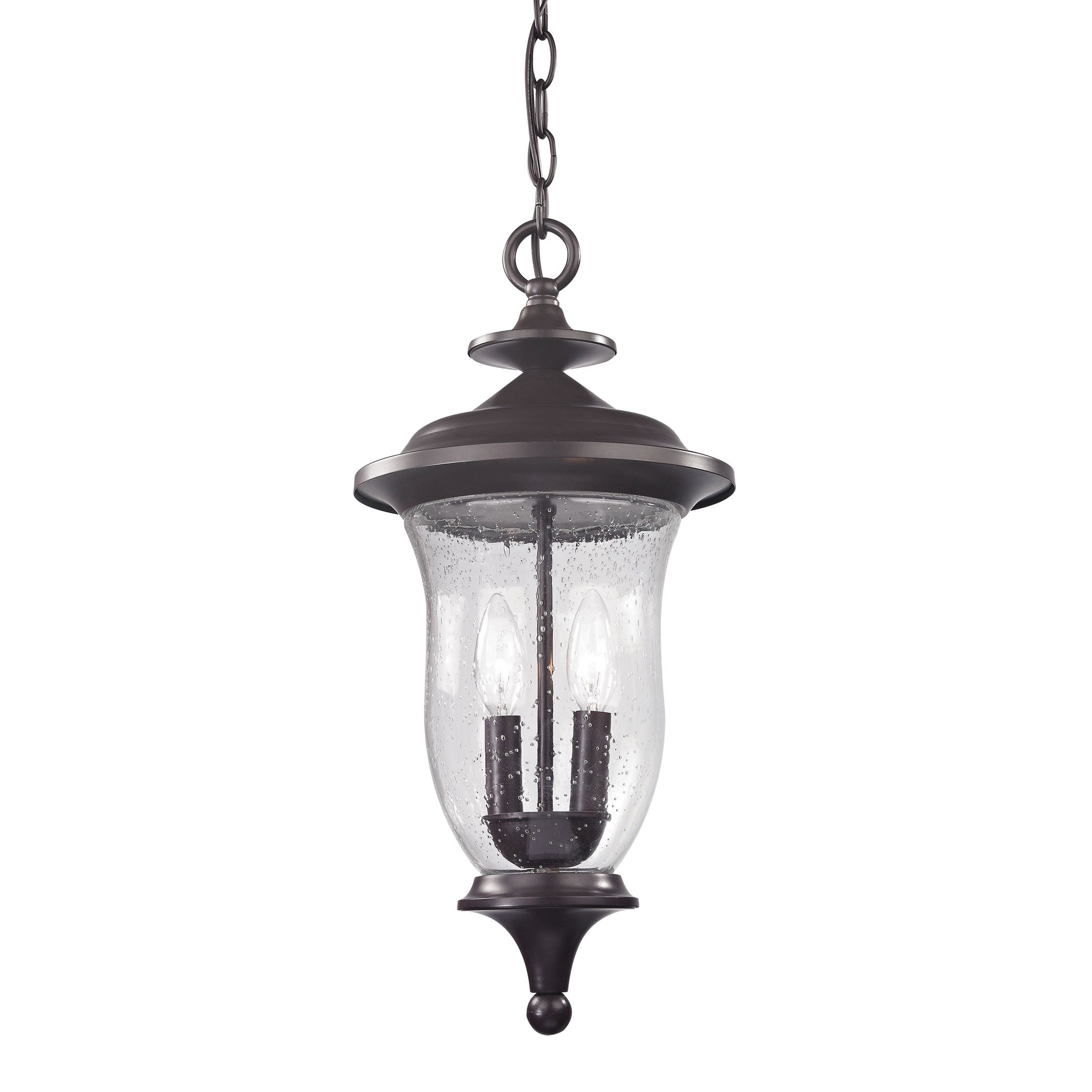Cornerstone Lighting 8002EH/75 Thomas Hanging Light Fixture - 9W x 9D x 20H in Oil-Rubbed Bronze Finish - Perfect for Dining Room, Kitchen Island, or Entryway Lighting