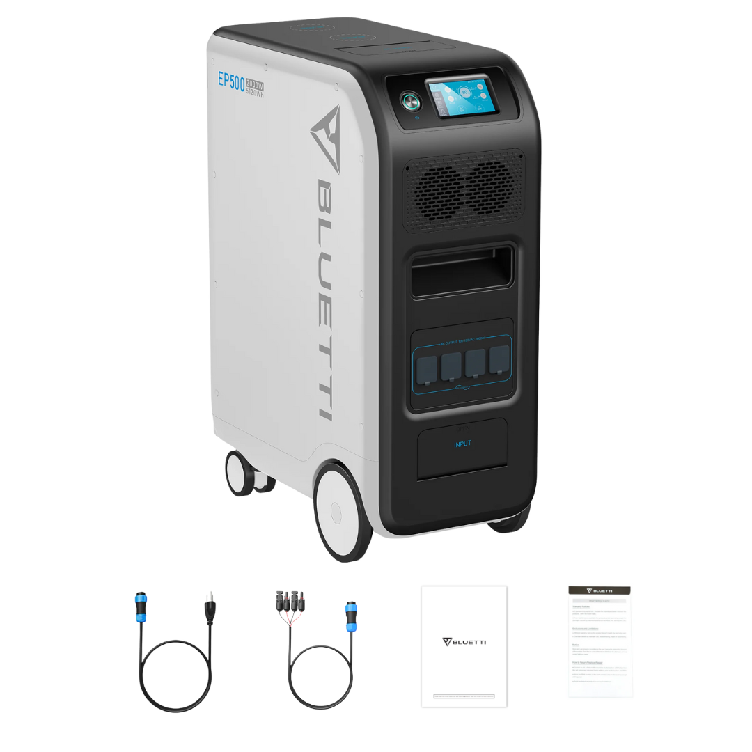 BLUETTI EP500 5120Wh 2000W Solar Power Station - Portable Solar Generator for Home Backup, Camping & Outdoor Adventures | Off-Grid Power Supply for Emergencies, RV Trips & Remote Work